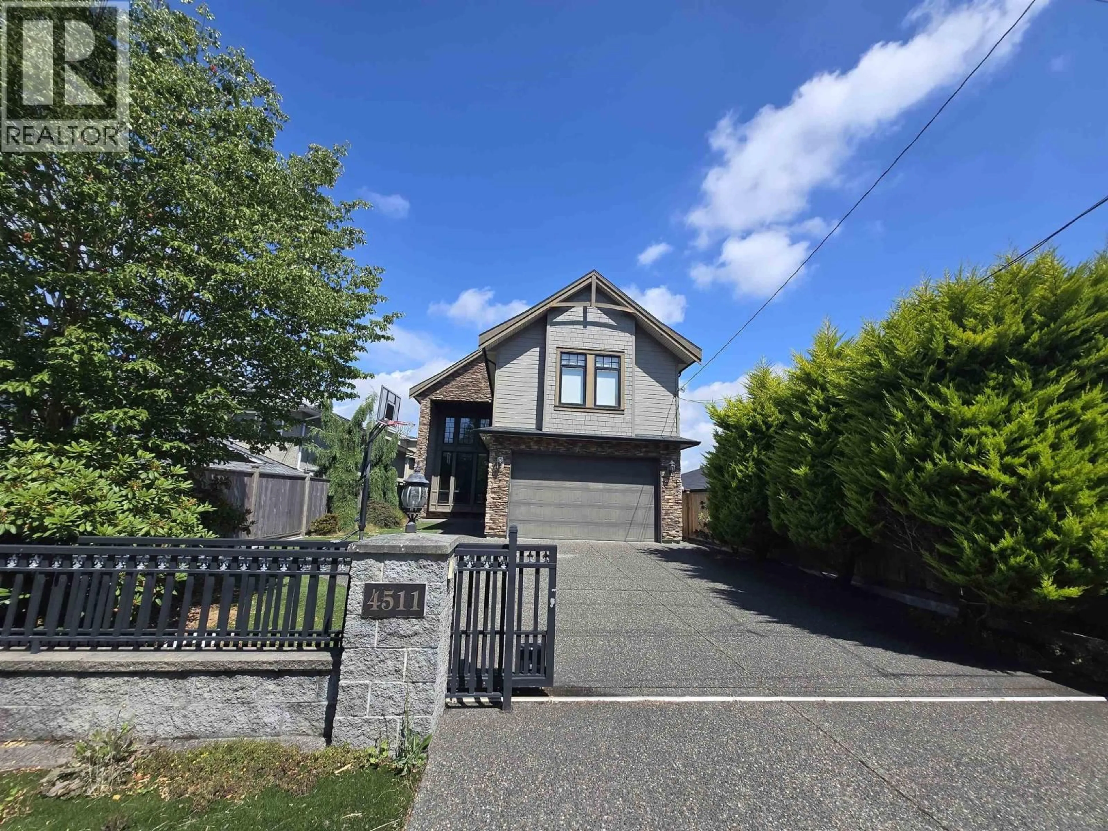 A pic from outside/outdoor area/front of a property/back of a property/a pic from drone, street for 4511 STEVESTON HIGHWAY, Richmond British Columbia V7E2K4