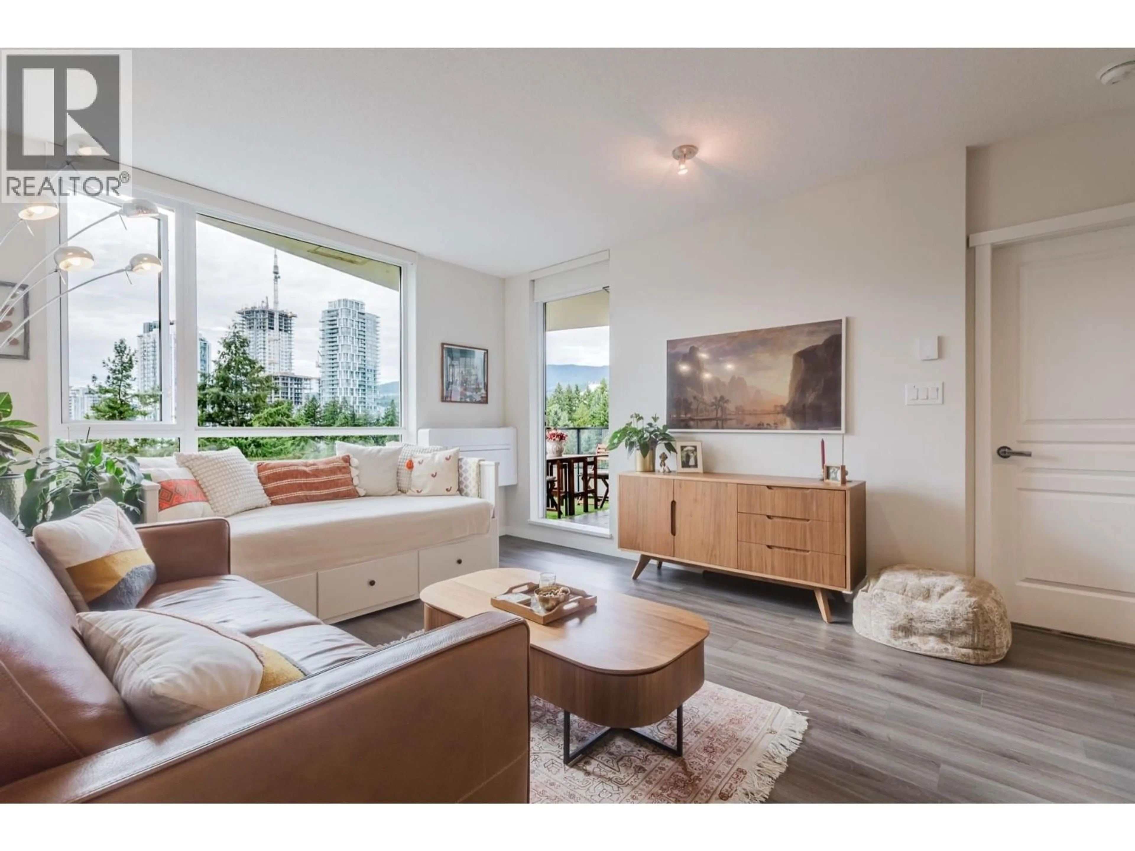 Living room with furniture, wood/laminate floor for 1305 - 3096 WINDSOR GATE, Coquitlam British Columbia V3B0P4