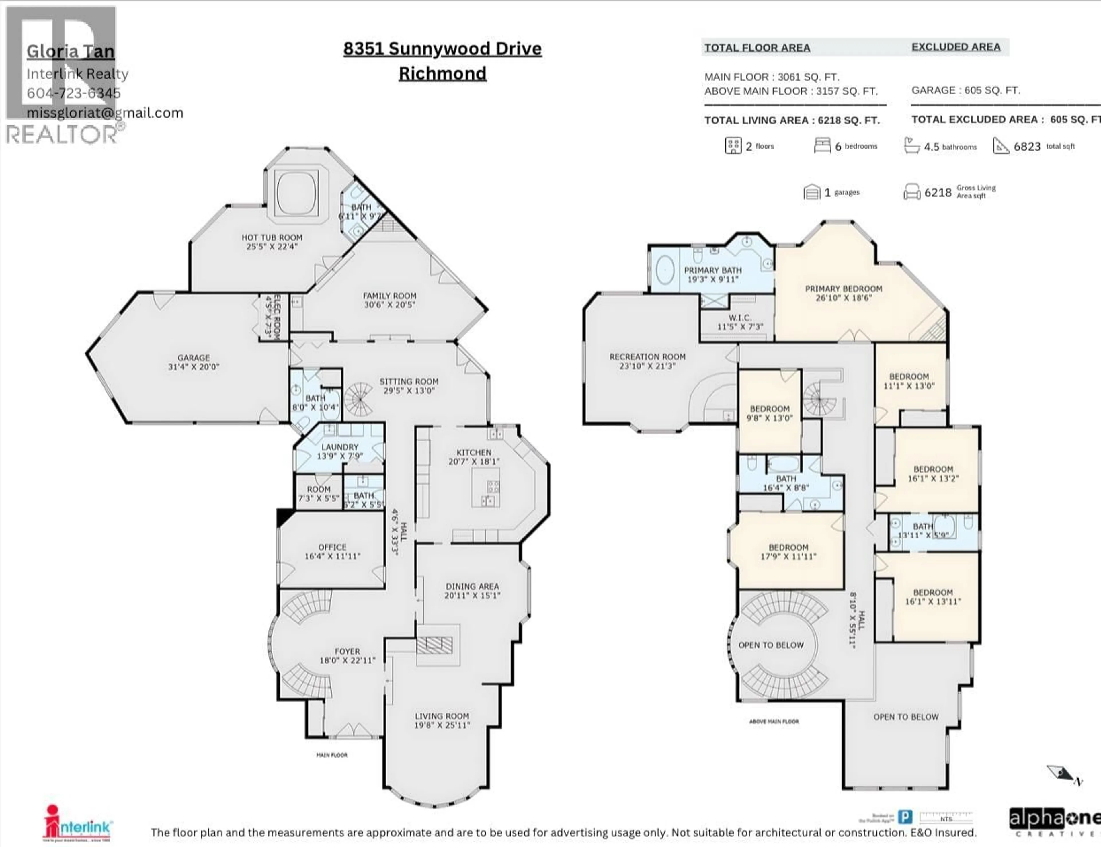 Floor plan for 8351 SUNNYWOOD DRIVE, Richmond British Columbia V6Y3G4