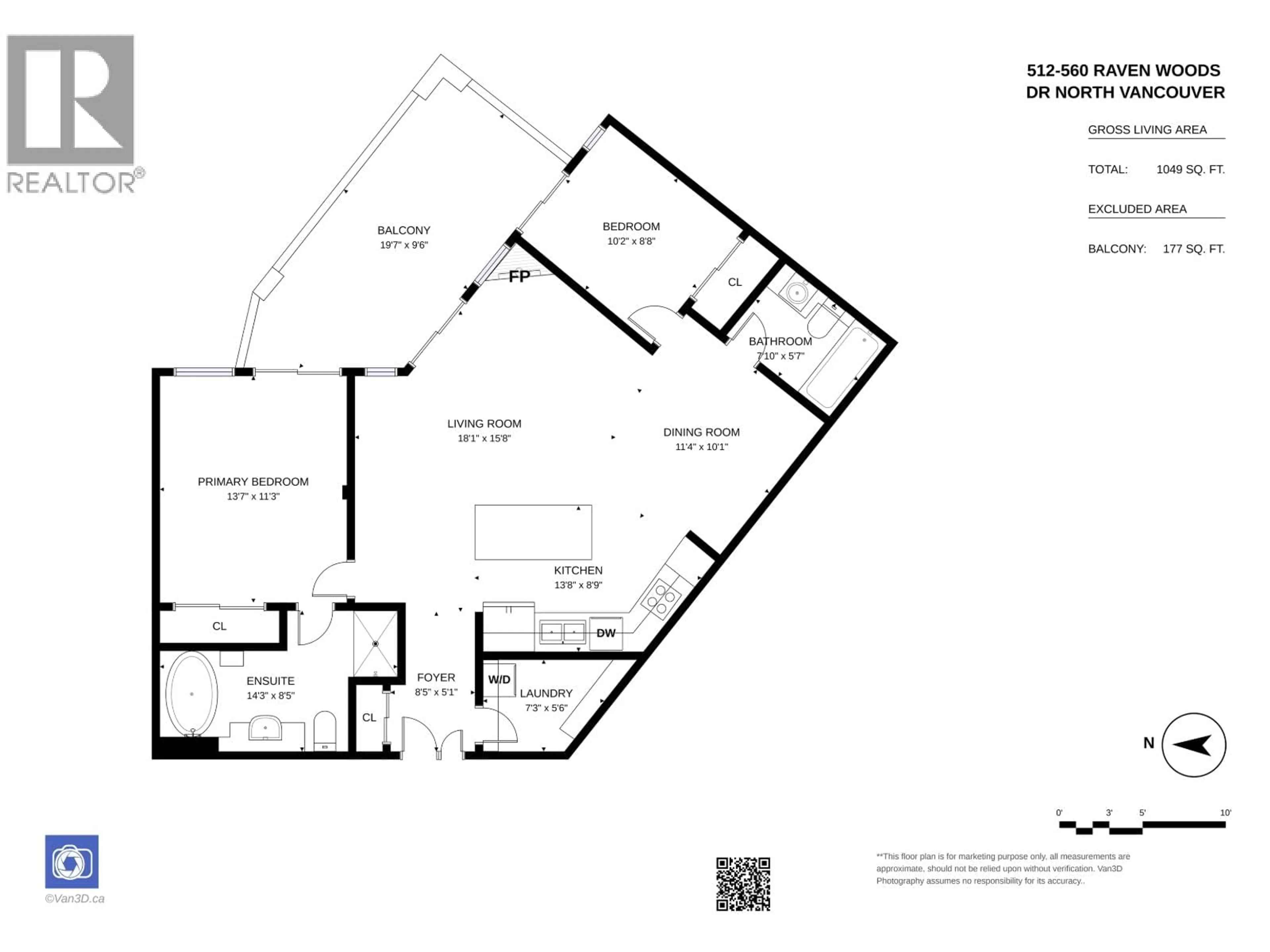 Floor plan for 512 - 560 RAVEN WOODS DRIVE, North Vancouver British Columbia V7G2T3