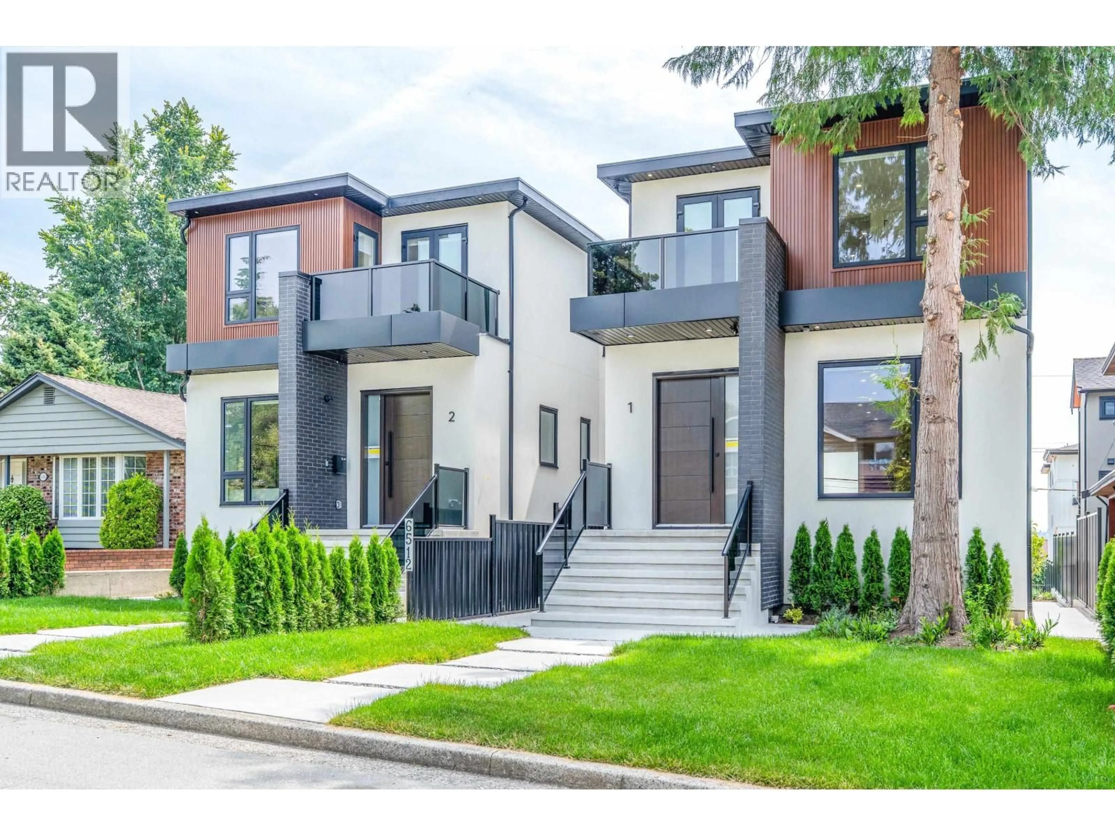 Home with brick exterior material, street for 1 - 6512 GRANT STREET, Burnaby British Columbia V5B2K8