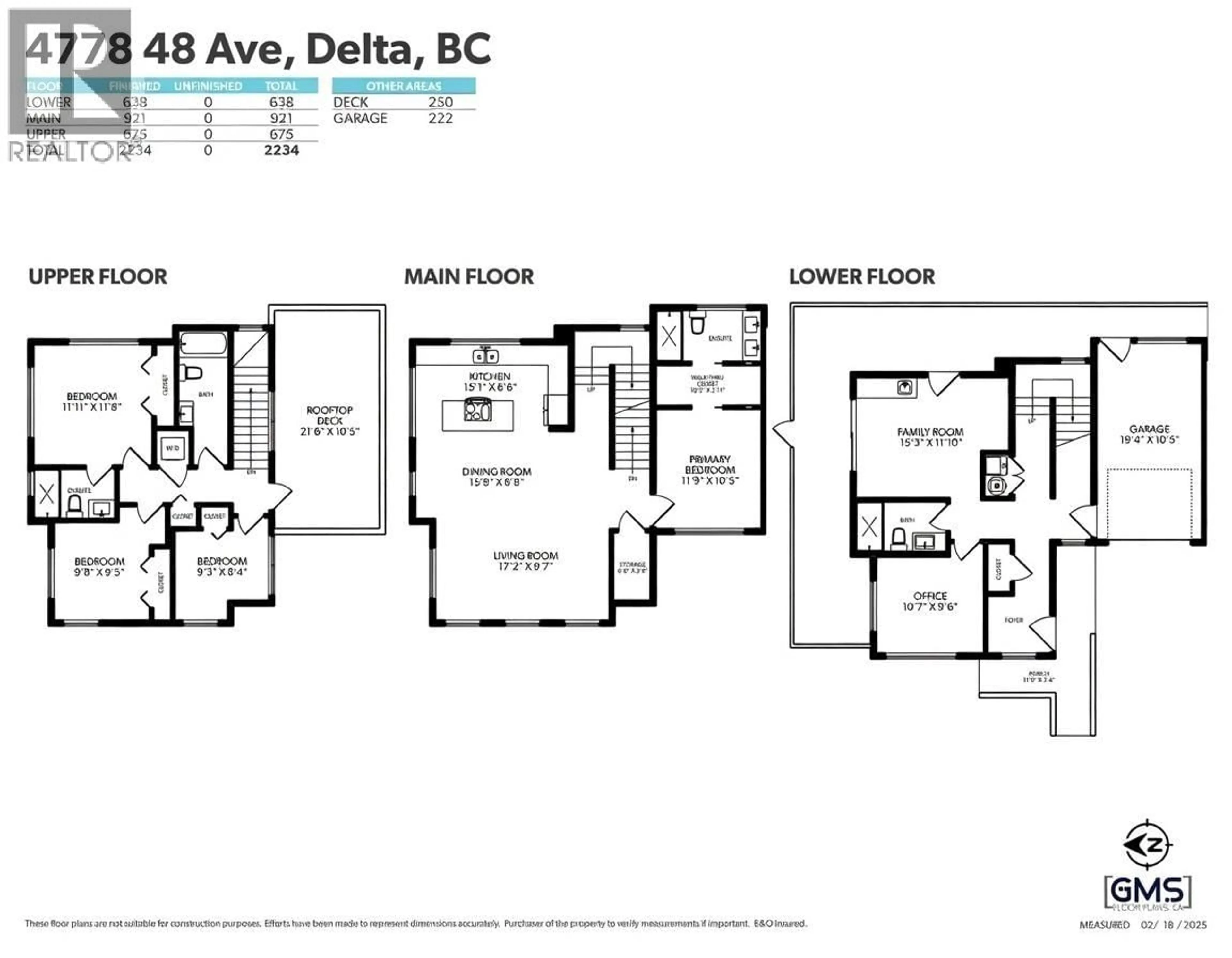 Floor plan for 4778 48B STREET, Delta British Columbia V4K2S4