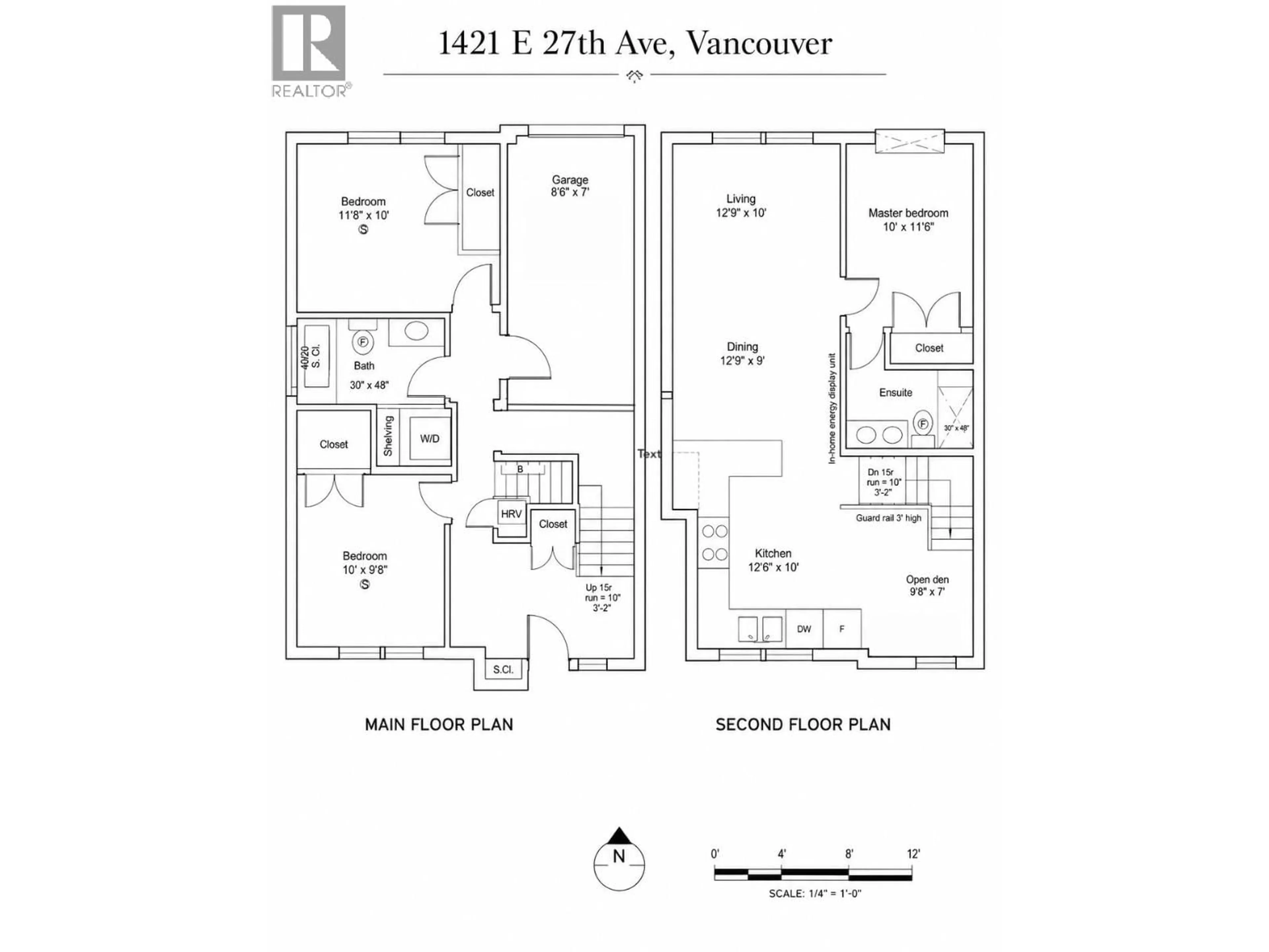 Floor plan for 1421 27TH AVENUE, Vancouver British Columbia V5N2W6