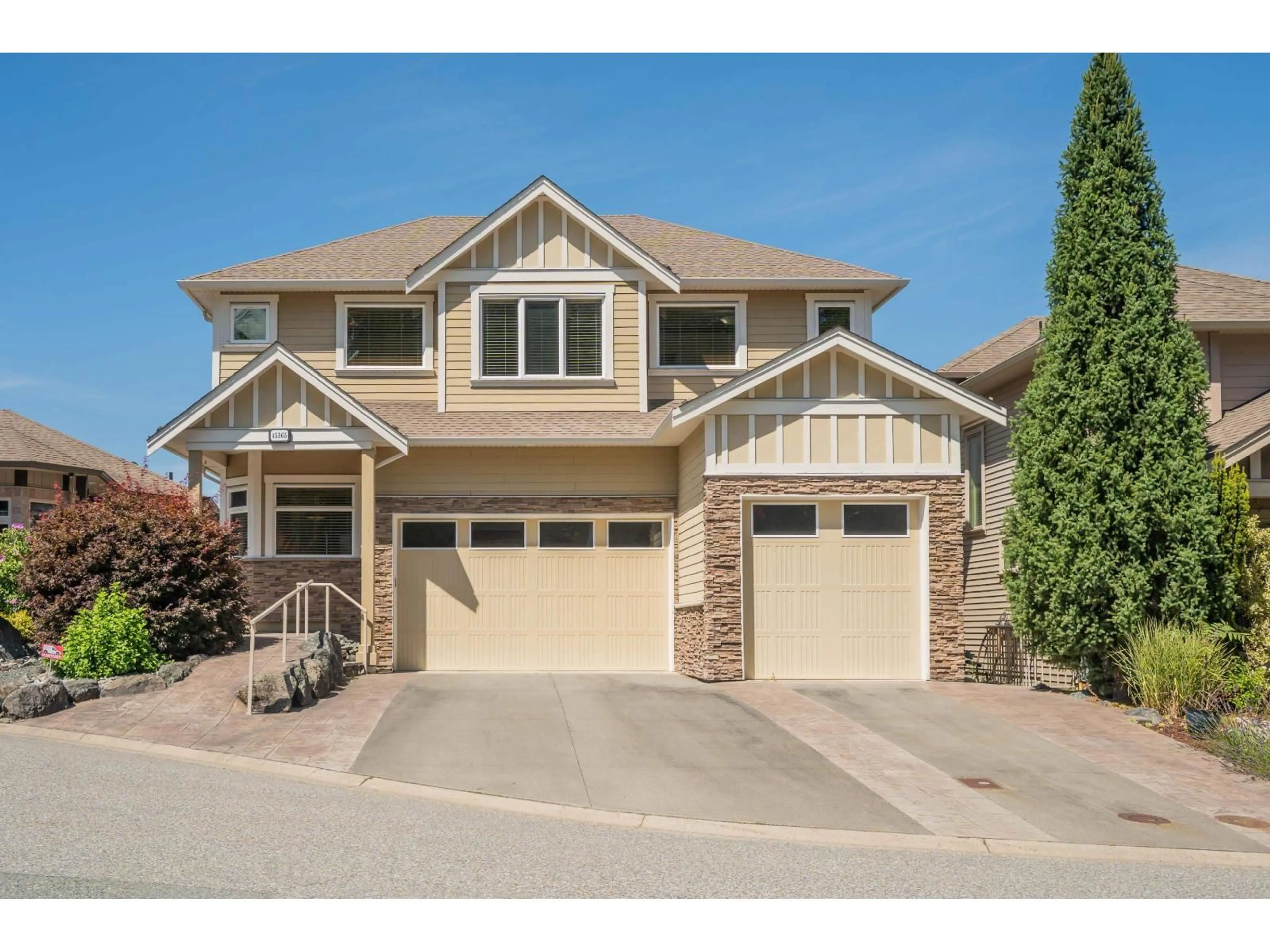 Home with vinyl exterior material, street for 45365 MAGDALENA PLACE, Cultus Lake British Columbia V2R0K7