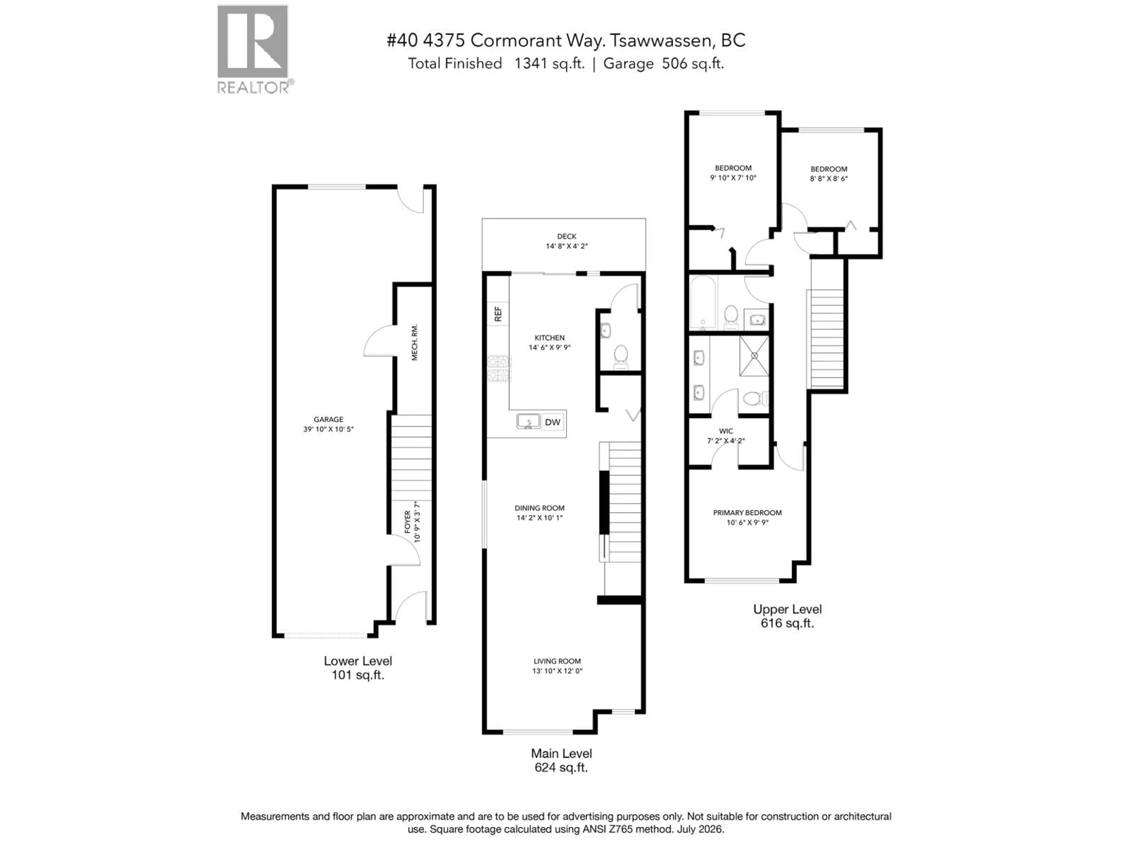 Floor plan for 40 - 4375 CORMORANT WAY, Tsawwassen British Columbia V4M0G3