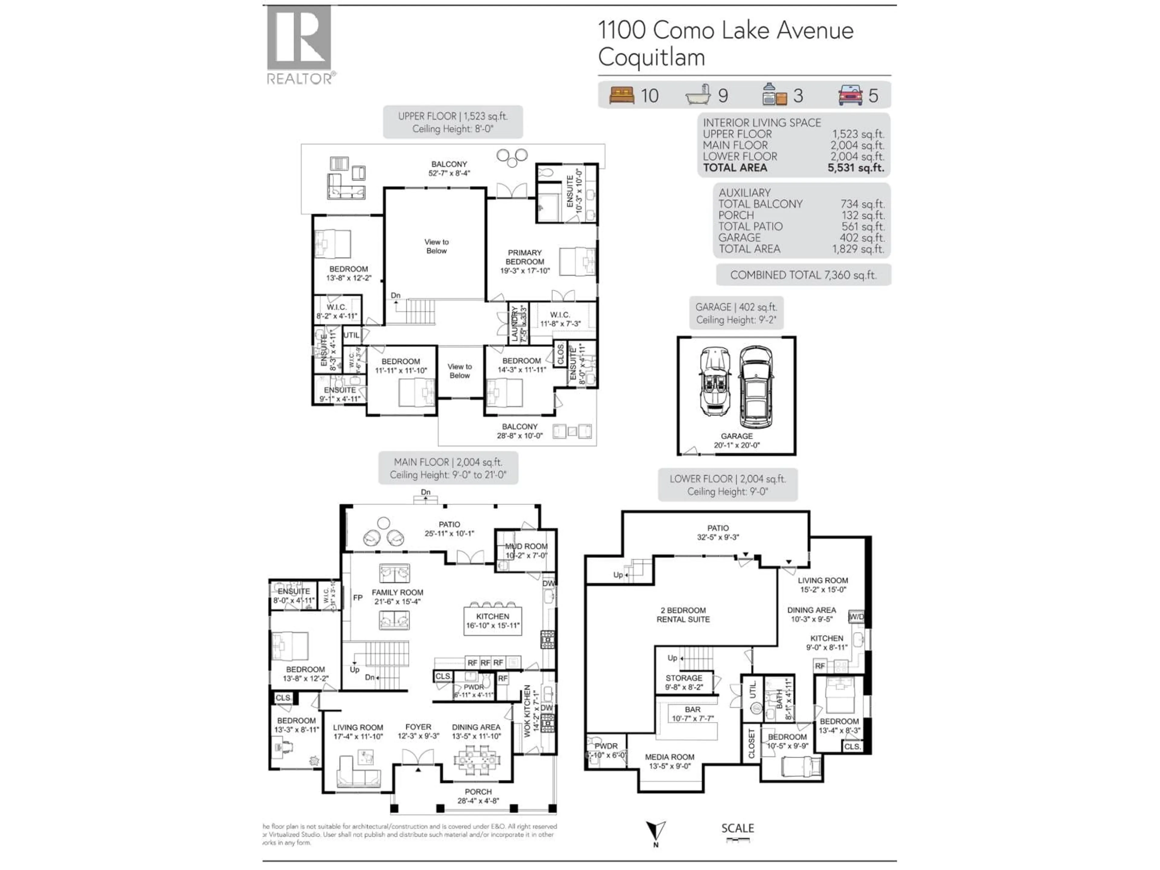 Floor plan for 1100 COMO LAKE AVENUE, Coquitlam British Columbia V3J3N8