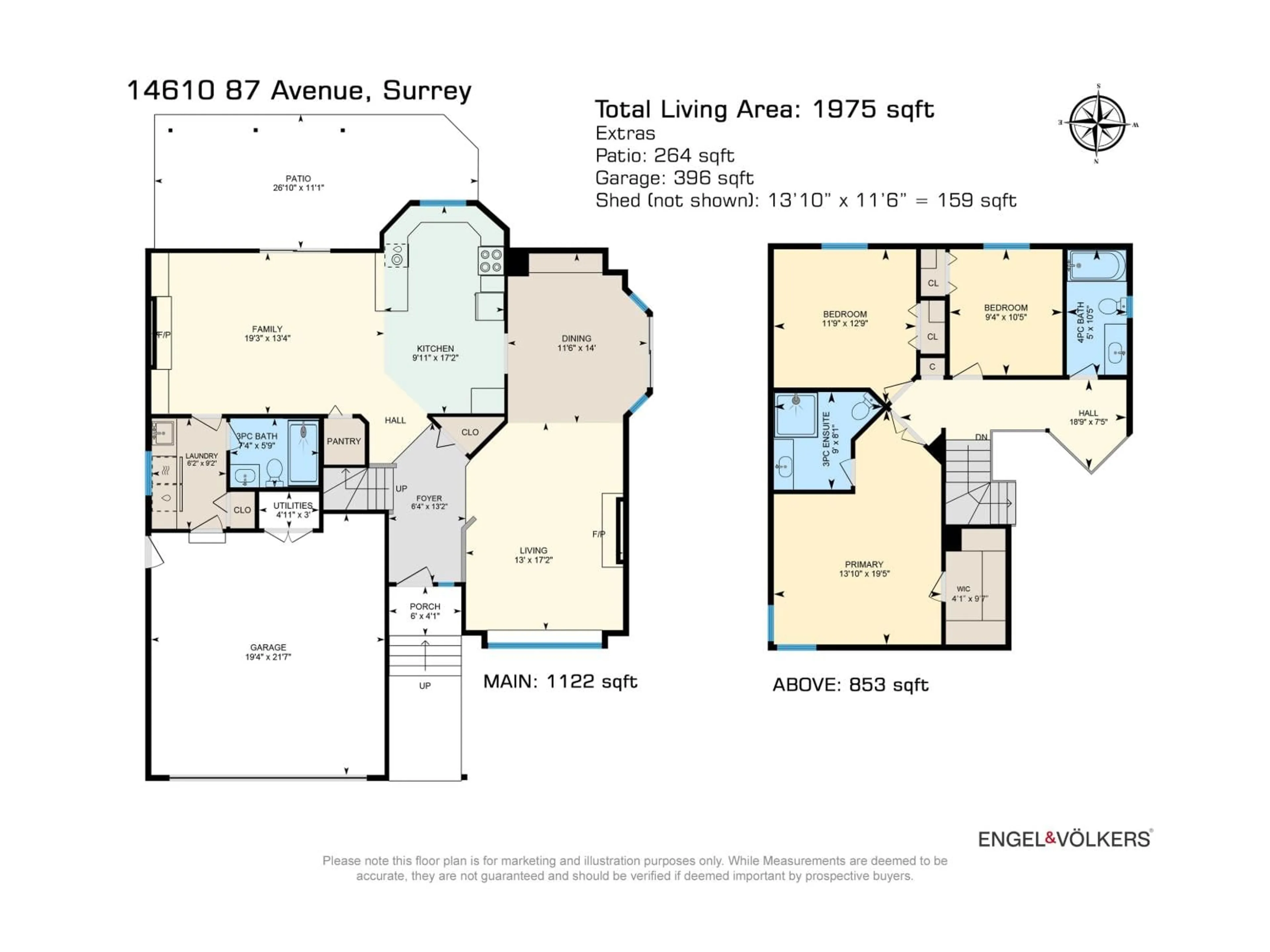 Floor plan for 14610 87 AVENUE, Surrey British Columbia V3S6R2