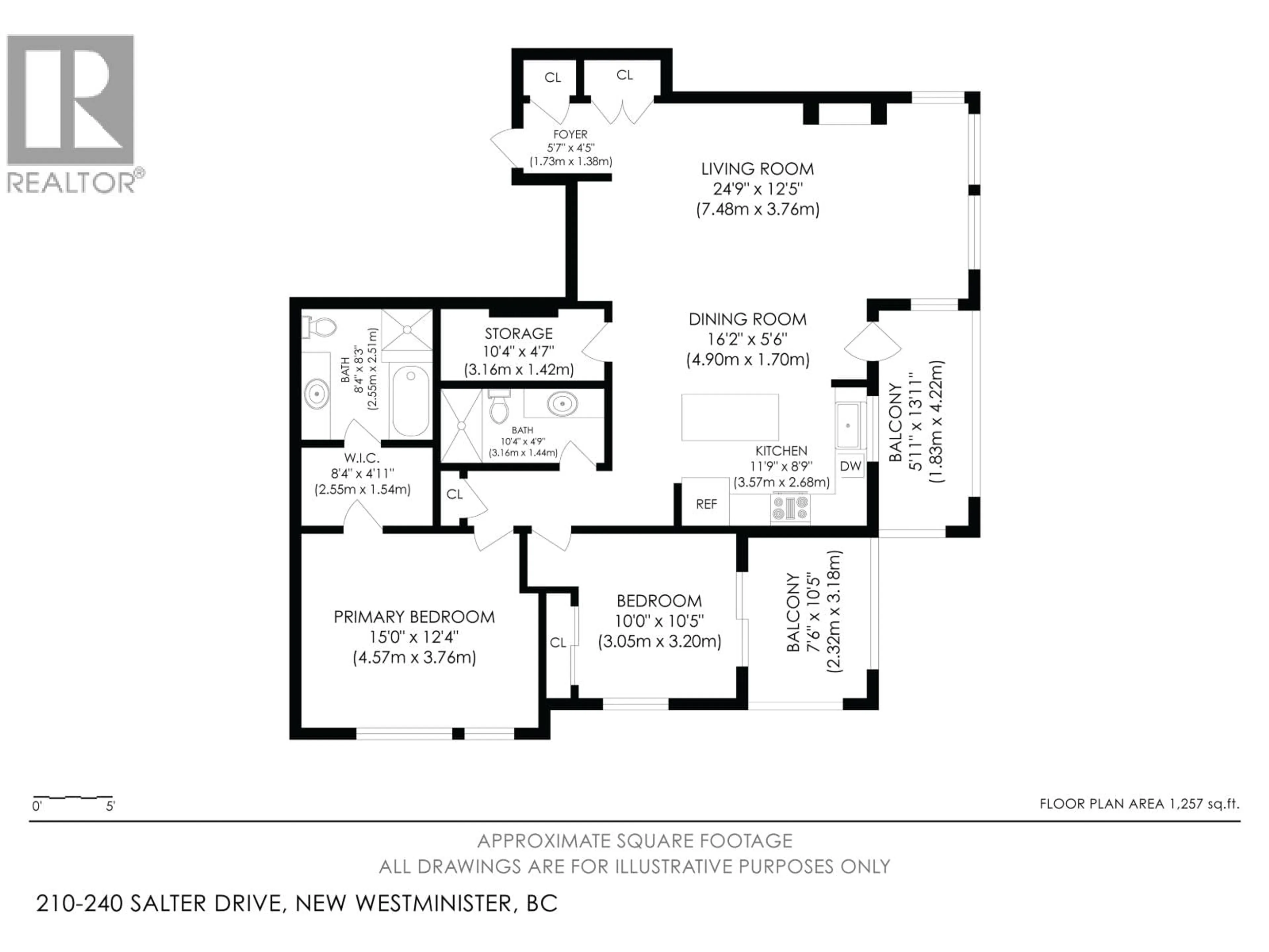 Floor plan for 210 - 240 SALTER STREET, New Westminster British Columbia V3M0C1