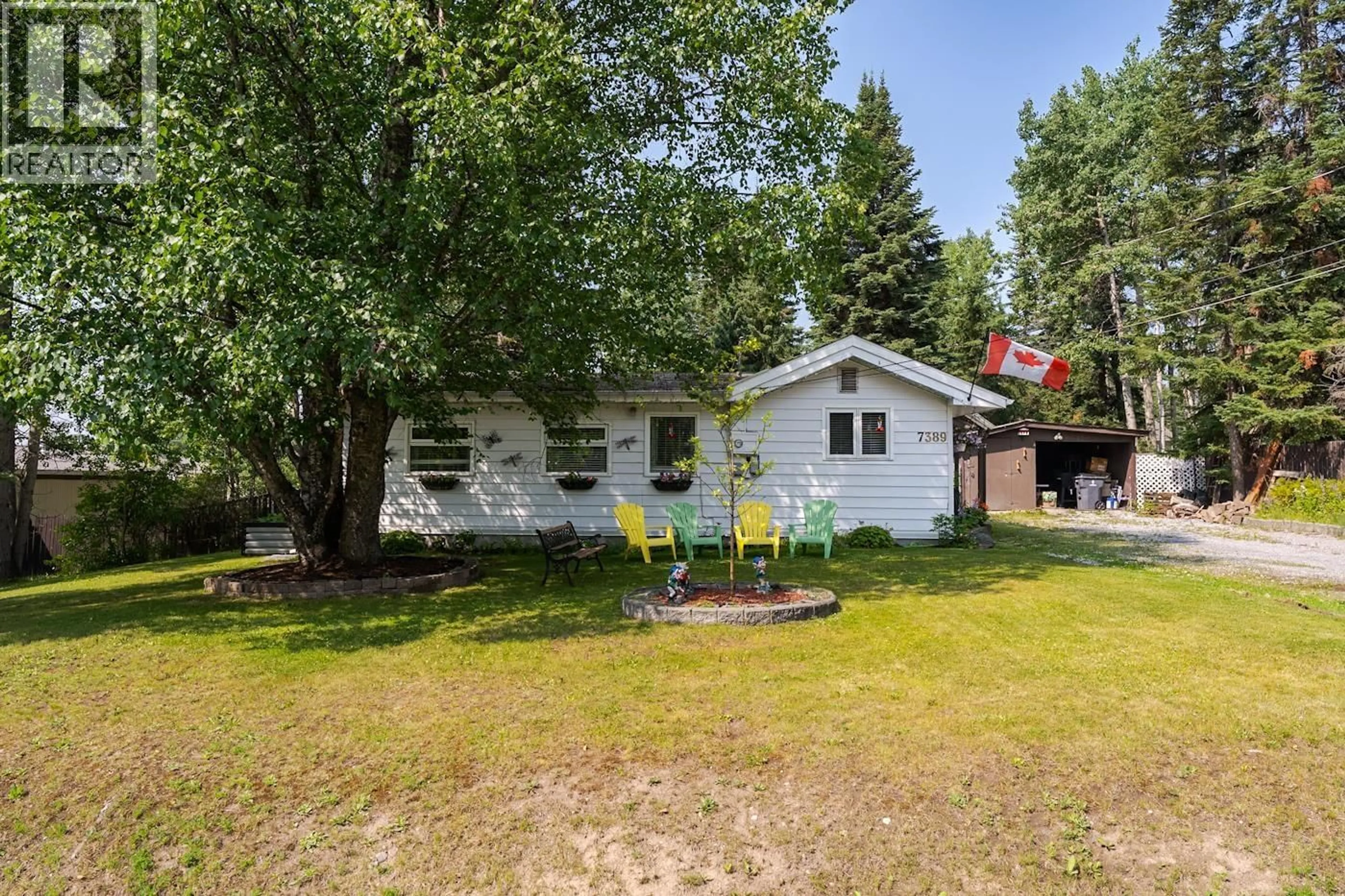 A pic from outside/outdoor area/front of a property/back of a property/a pic from drone, street for 7389 ELK ROAD, Prince George British Columbia V2N5N9