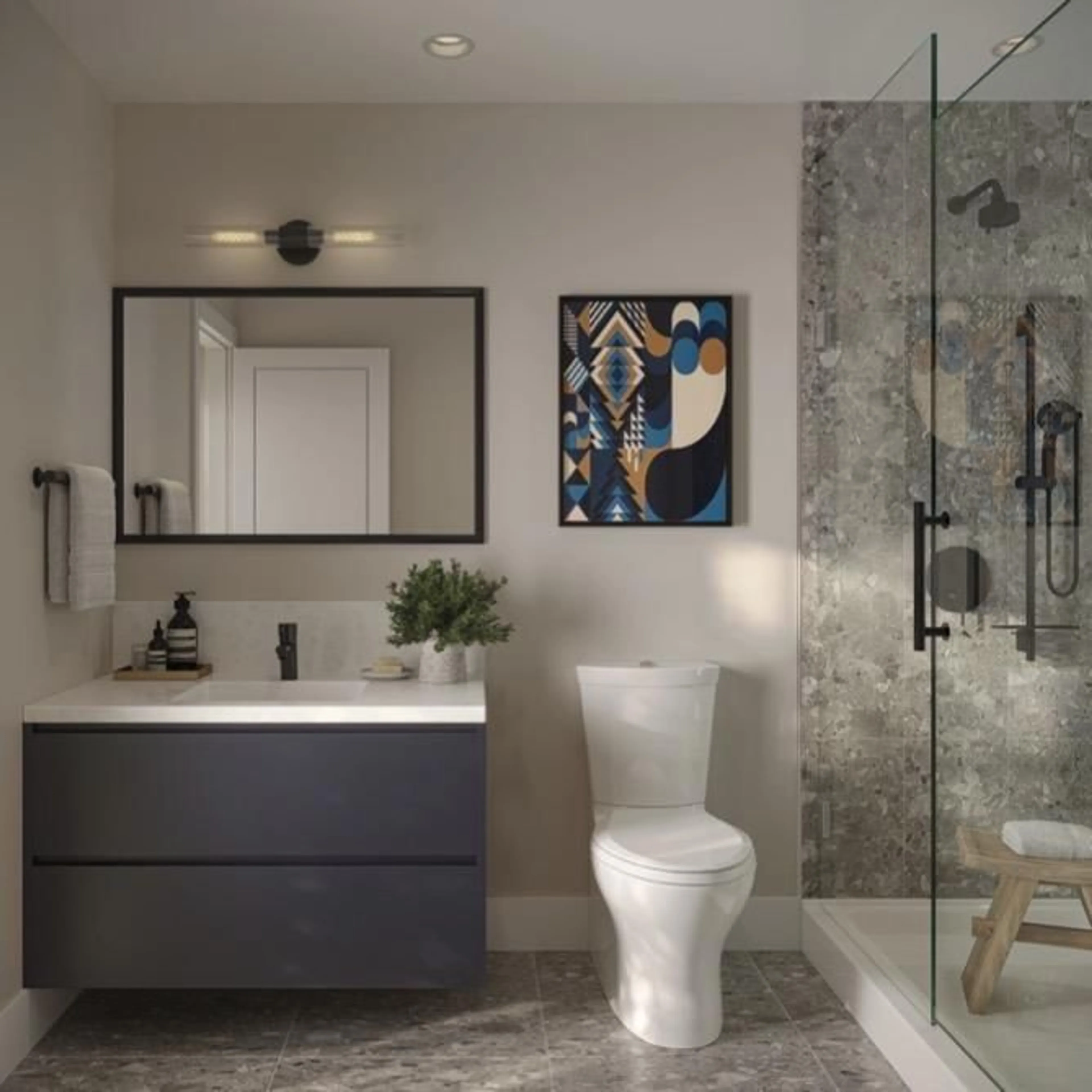 Contemporary bathroom, ceramic/tile floor for B428 - 20117 84 AVENUE, Langley British Columbia V2Y3Z2