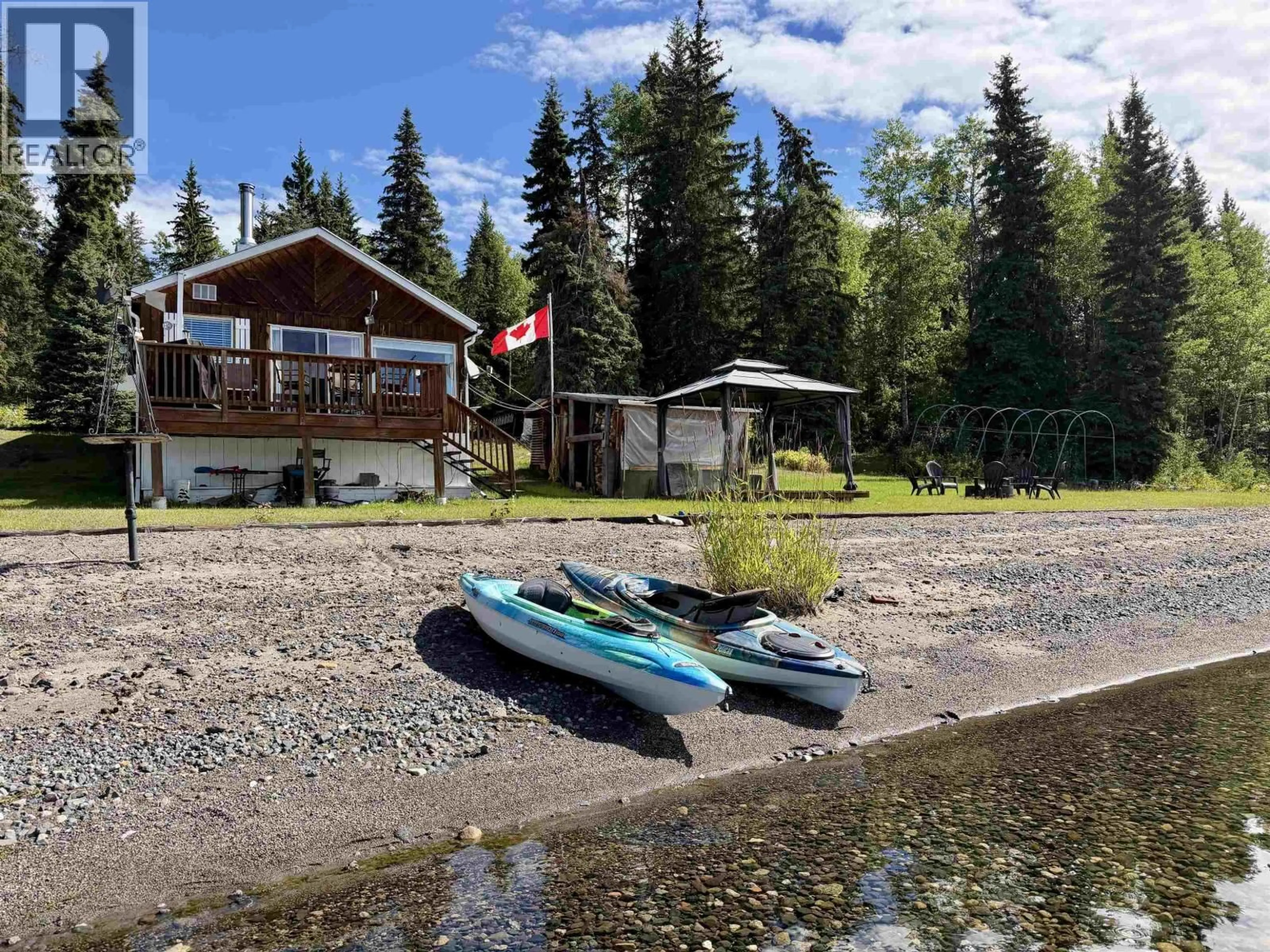 A pic from outside/outdoor area/front of a property/back of a property/a pic from drone, water/lake/river/ocean view for 23397 STELLA ROAD, Fraser Lake British Columbia V0J1S0