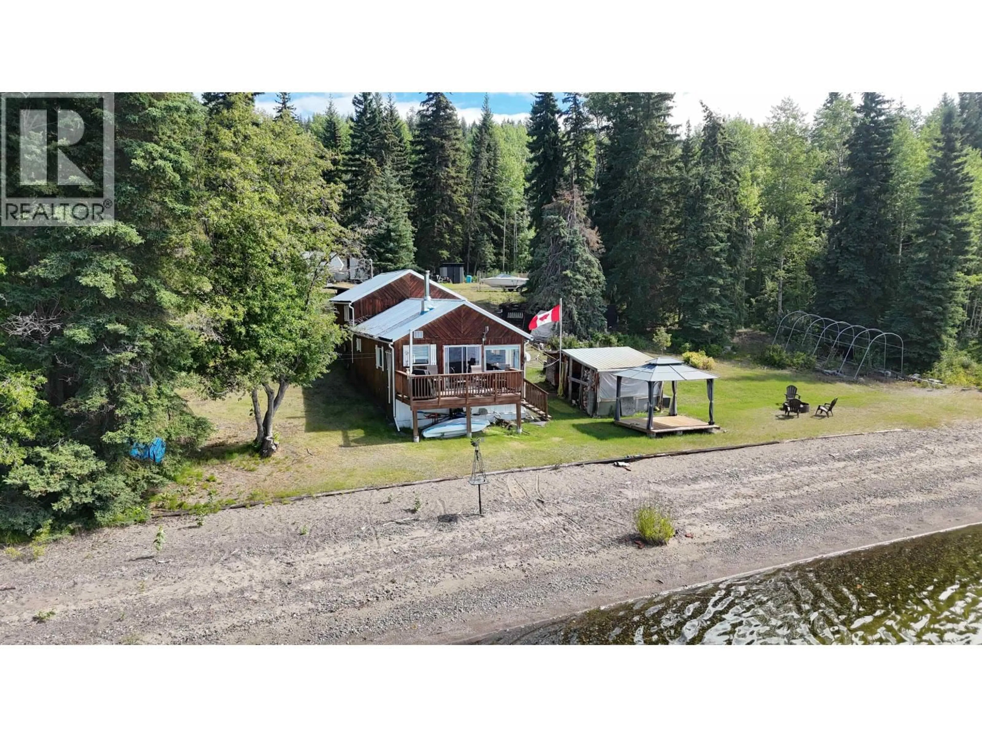 A pic from outside/outdoor area/front of a property/back of a property/a pic from drone, water/lake/river/ocean view for 23397 STELLA ROAD, Fraser Lake British Columbia V0J1S0