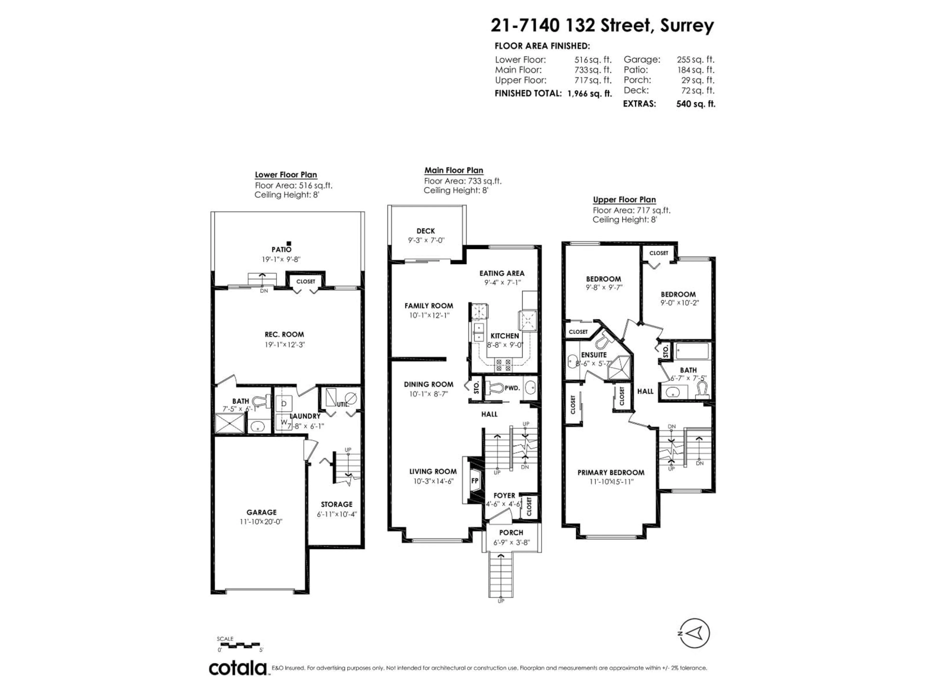 Floor plan for 21 - 7140 132 STREET, Surrey British Columbia V3W1J5