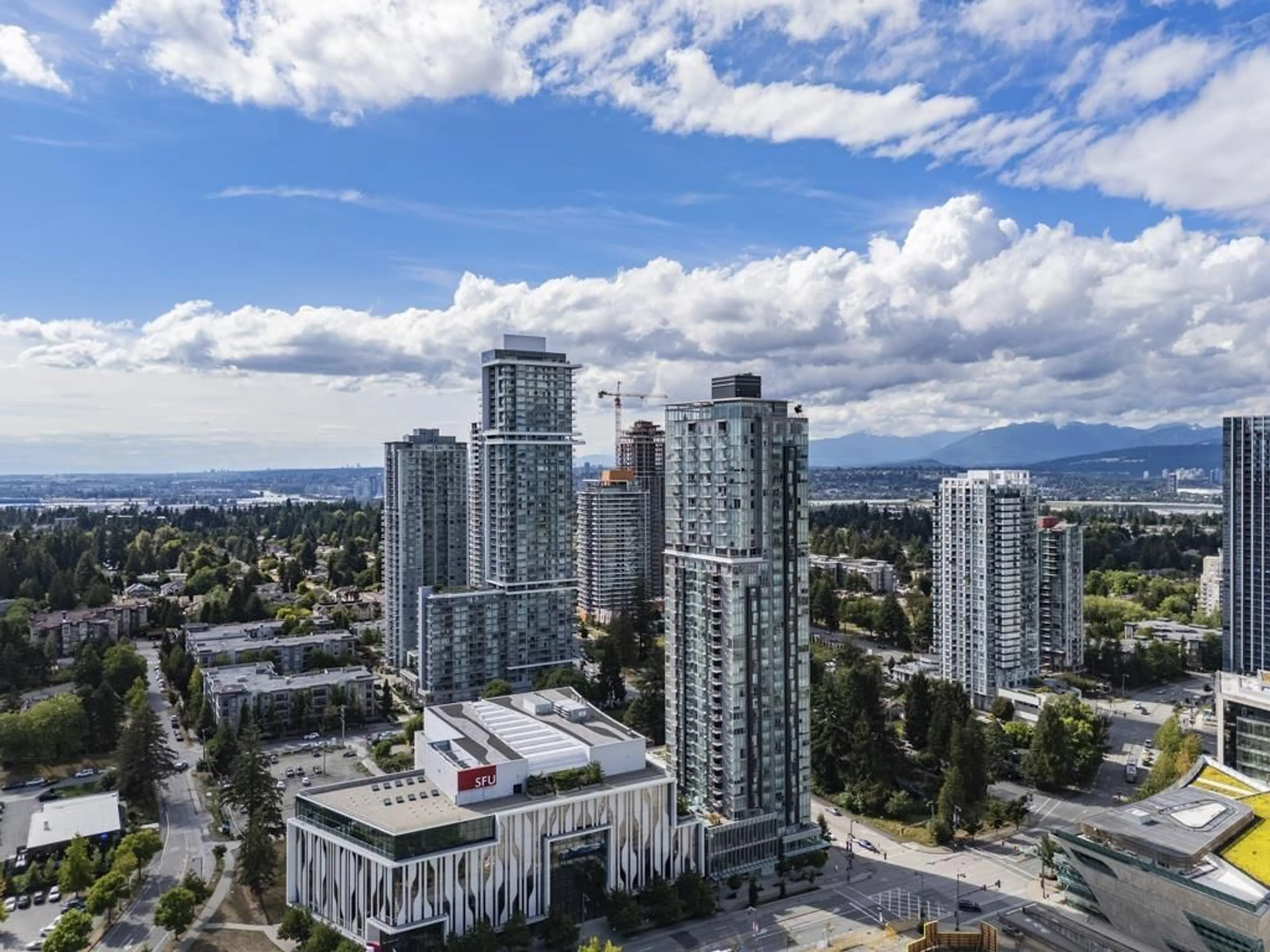 A pic from outside/outdoor area/front of a property/back of a property/a pic from drone, city buildings view from balcony for 2105 - 13438 CENTRAL AVENUE, Surrey British Columbia V3T0N2
