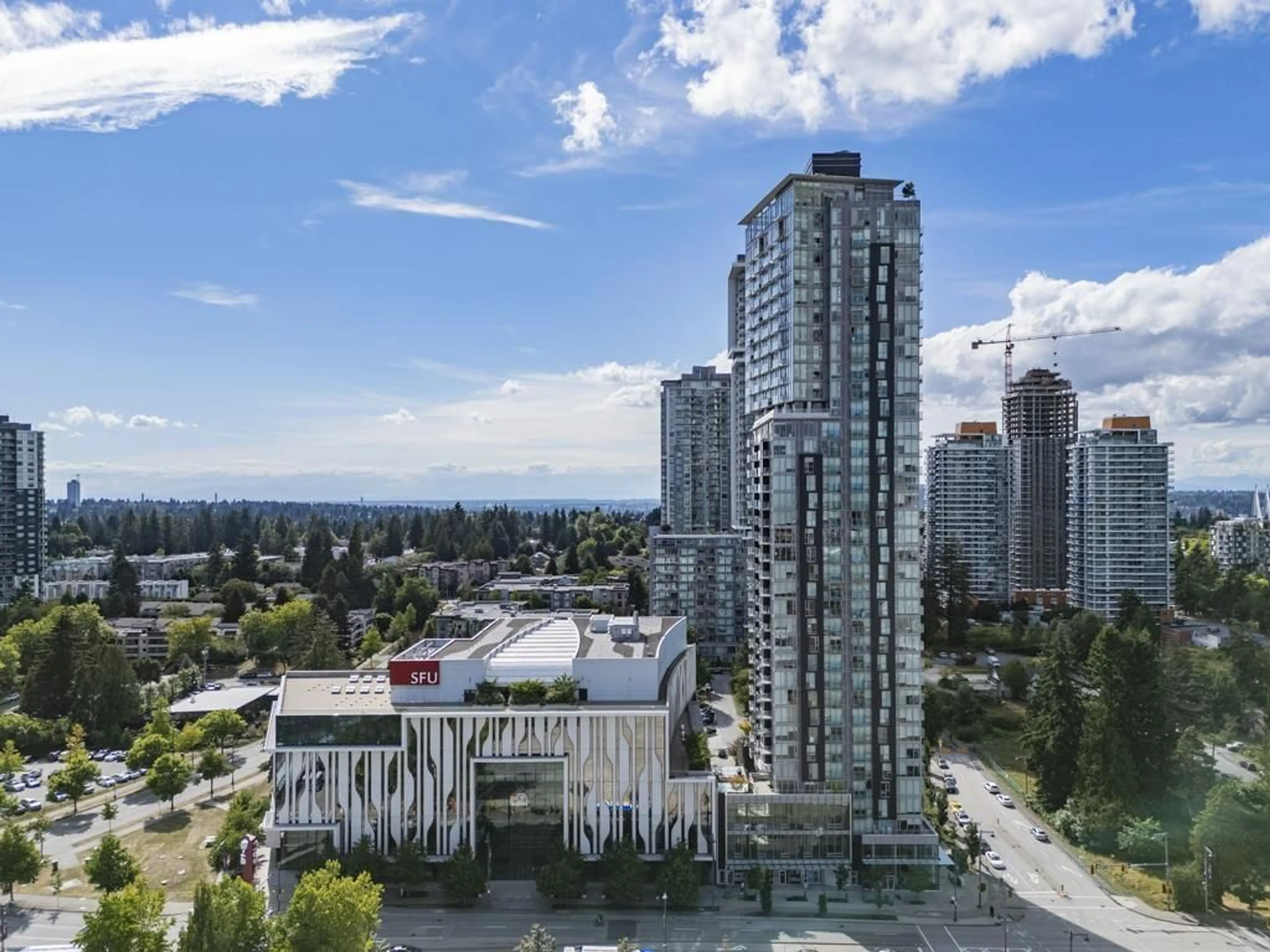 A pic from outside/outdoor area/front of a property/back of a property/a pic from drone, city buildings view from balcony for 2105 - 13438 CENTRAL AVENUE, Surrey British Columbia V3T0N2