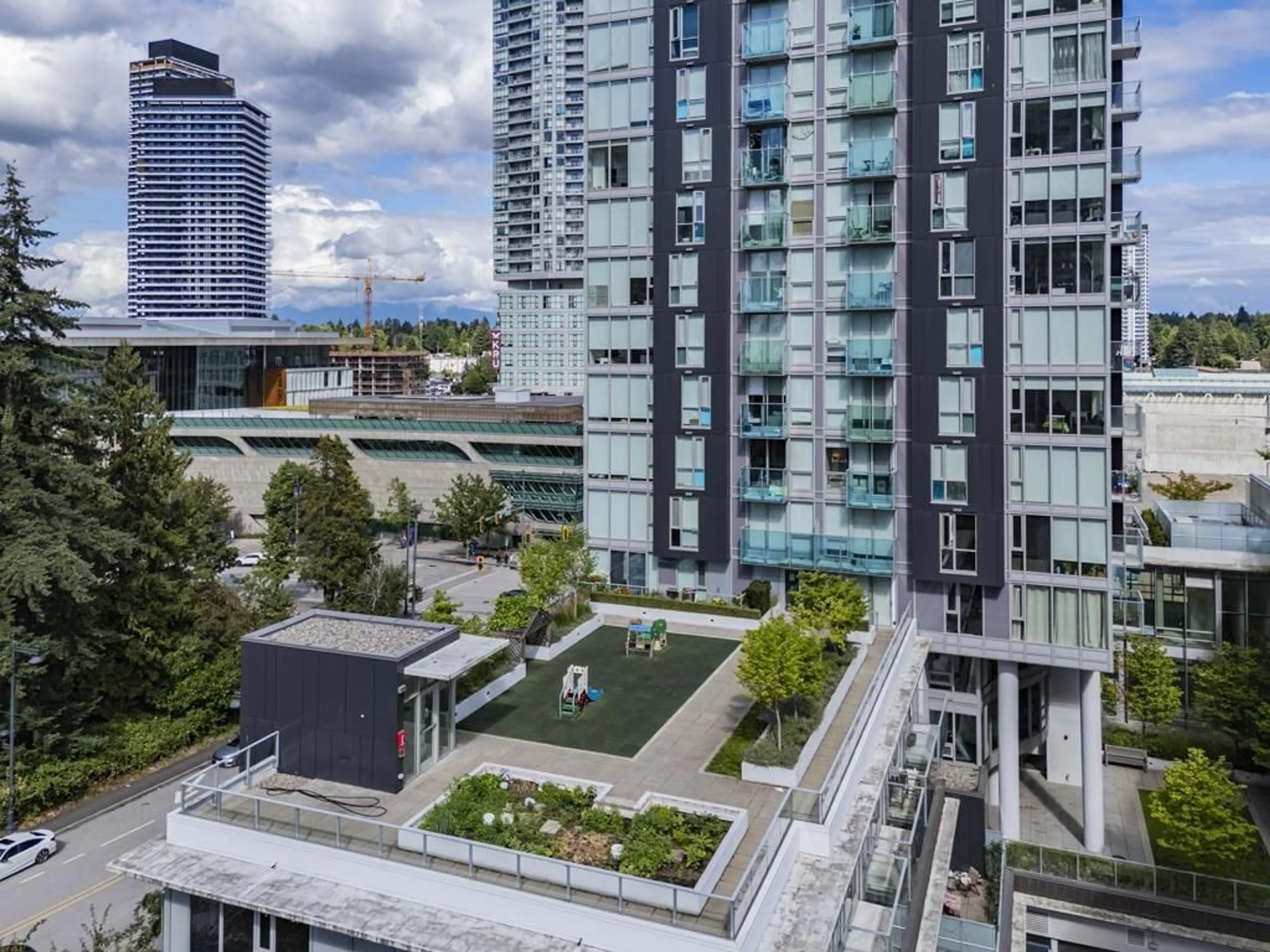 Patio, city buildings view from balcony for 2105 - 13438 CENTRAL AVENUE, Surrey British Columbia V3T0N2