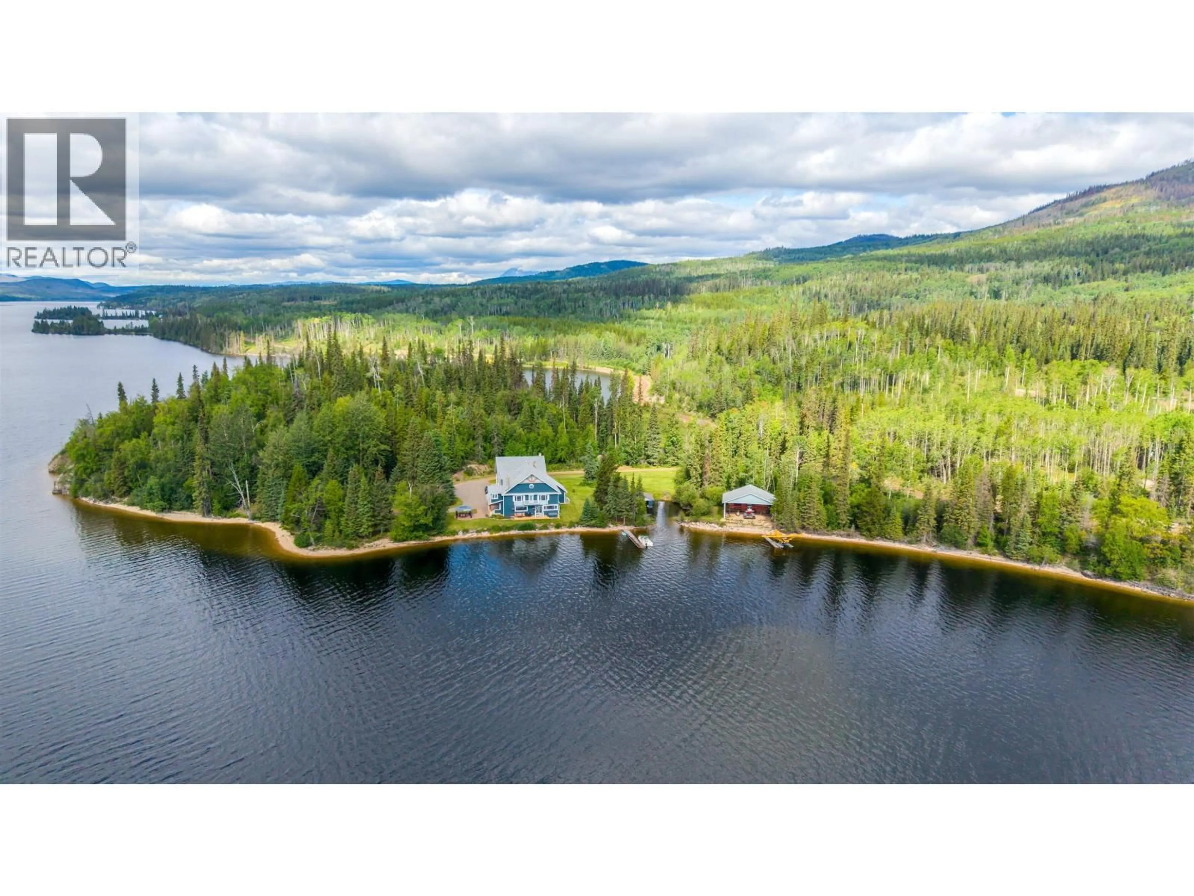 A pic from outside/outdoor area/front of a property/back of a property/a pic from drone, water/lake/river/ocean view for 45391 COLLEYMOUNT ROAD, Burns Lake British Columbia V0J1E2