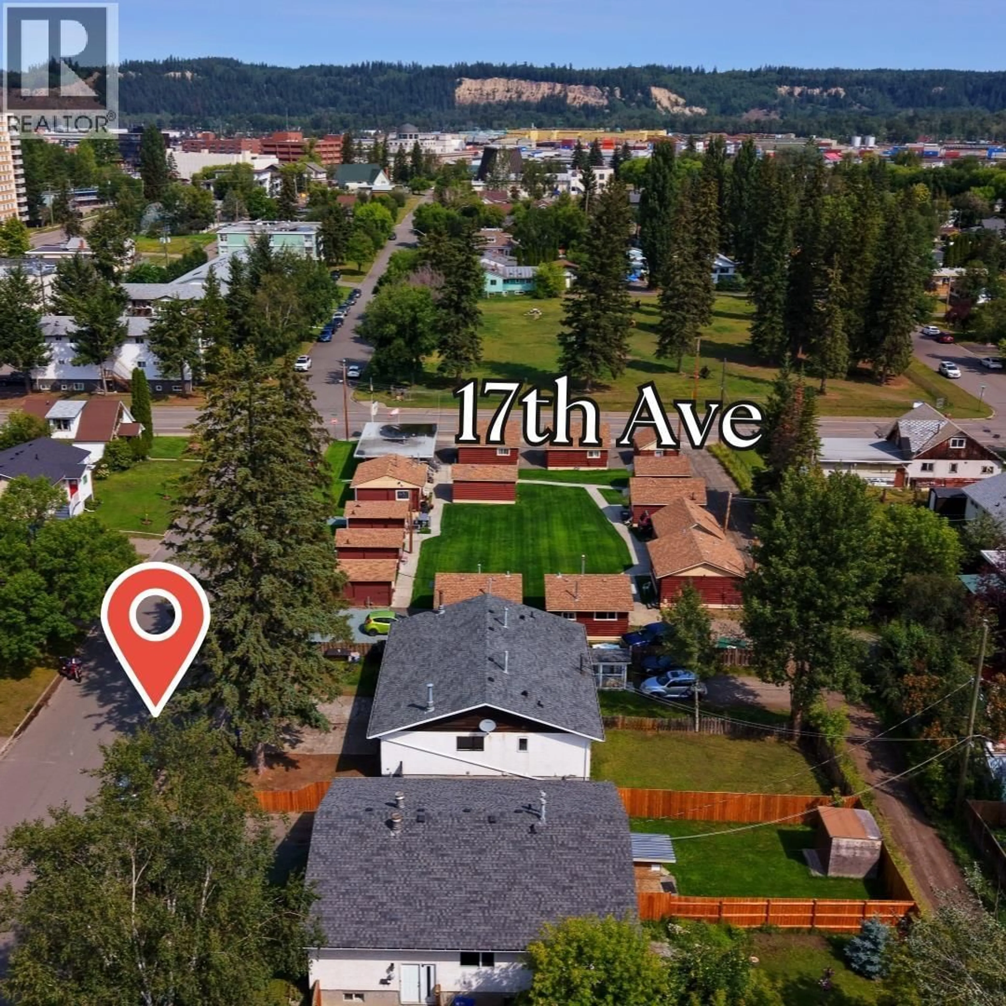 A pic from outside/outdoor area/front of a property/back of a property/a pic from drone, street for 1760 INGLEDEW STREET, Prince George British Columbia V2L1K8