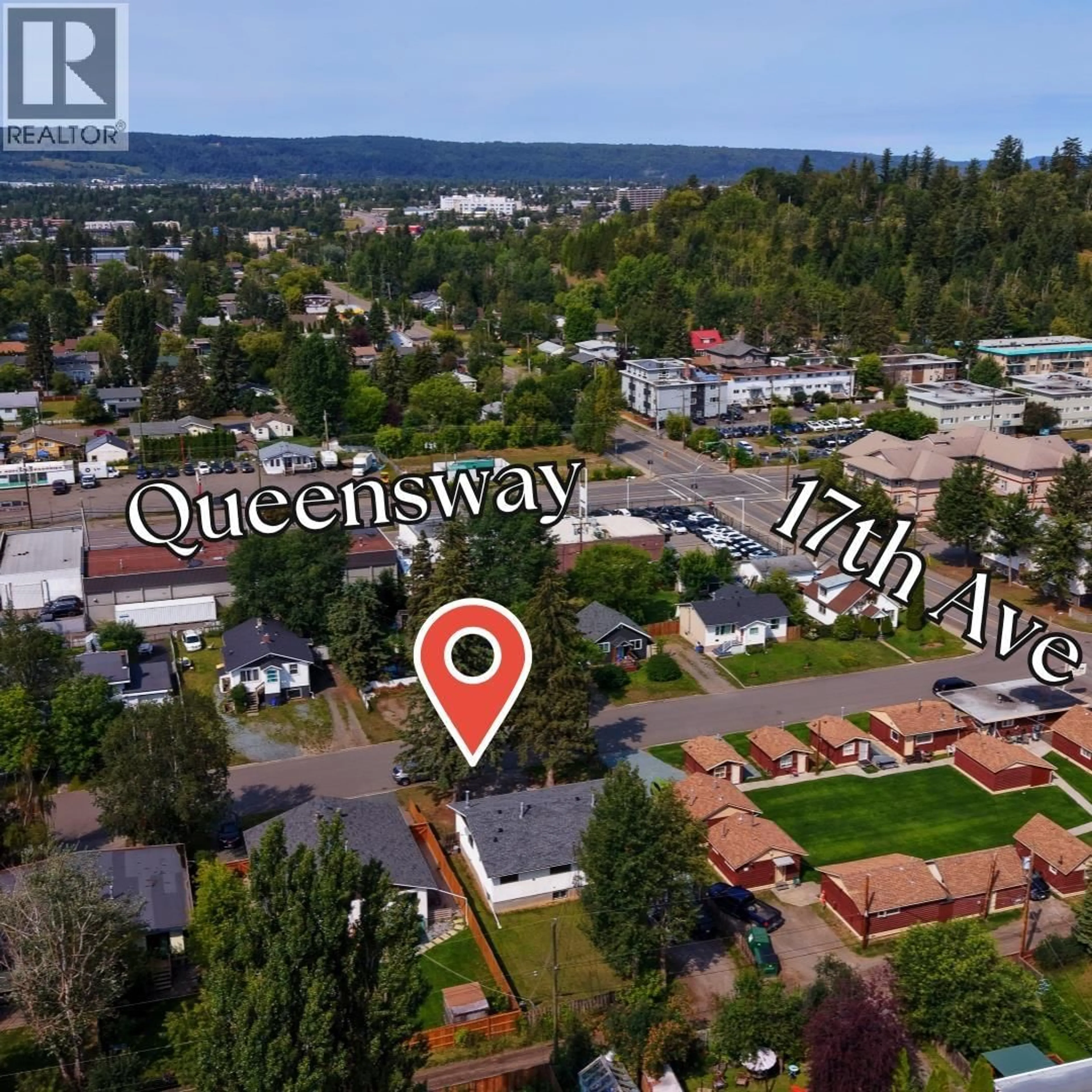 A pic from outside/outdoor area/front of a property/back of a property/a pic from drone, street for 1760 INGLEDEW STREET, Prince George British Columbia V2L1K8