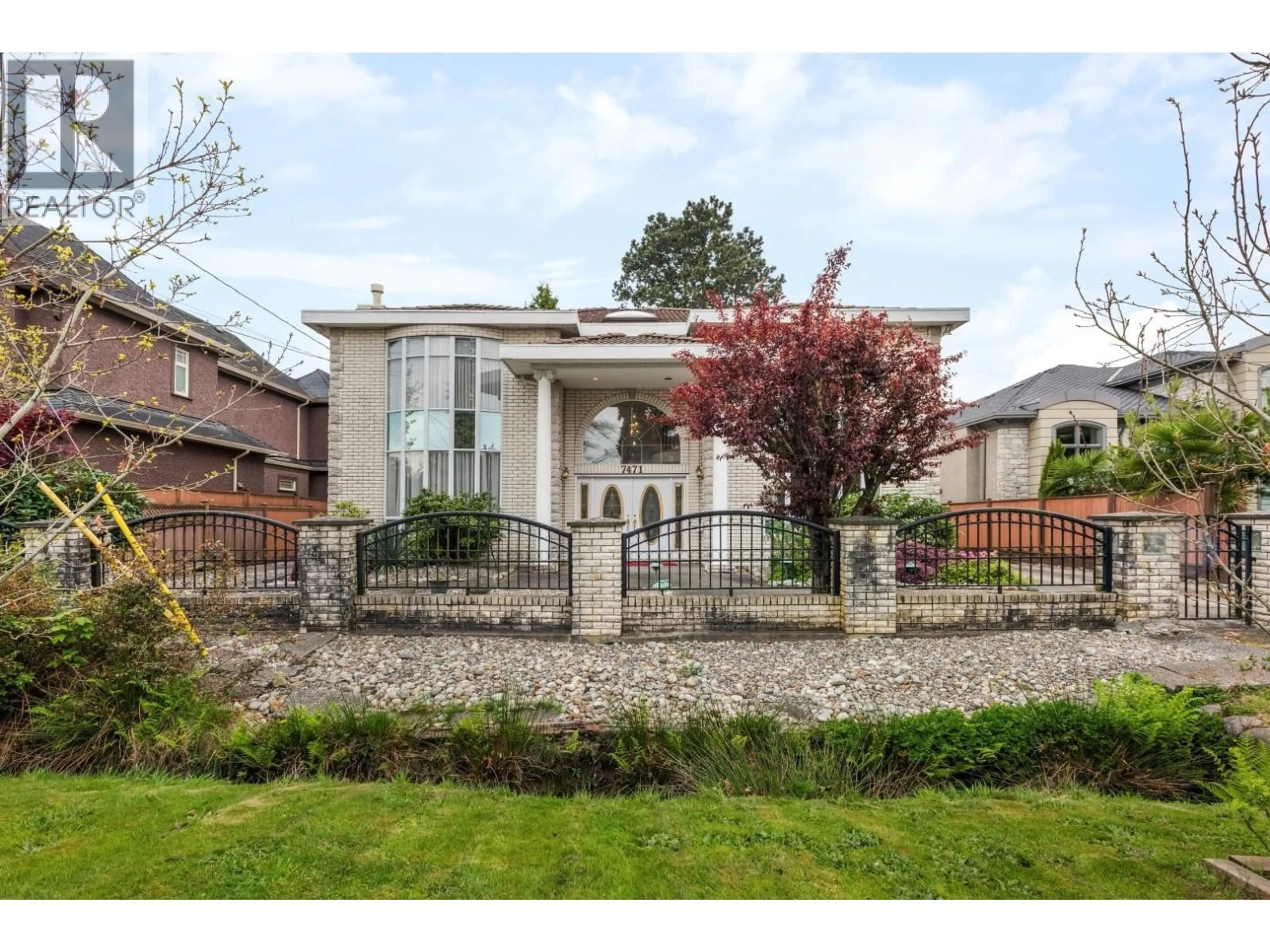 Home with brick exterior material, street for 7471 LEDWAY ROAD, Richmond British Columbia V7C3N5