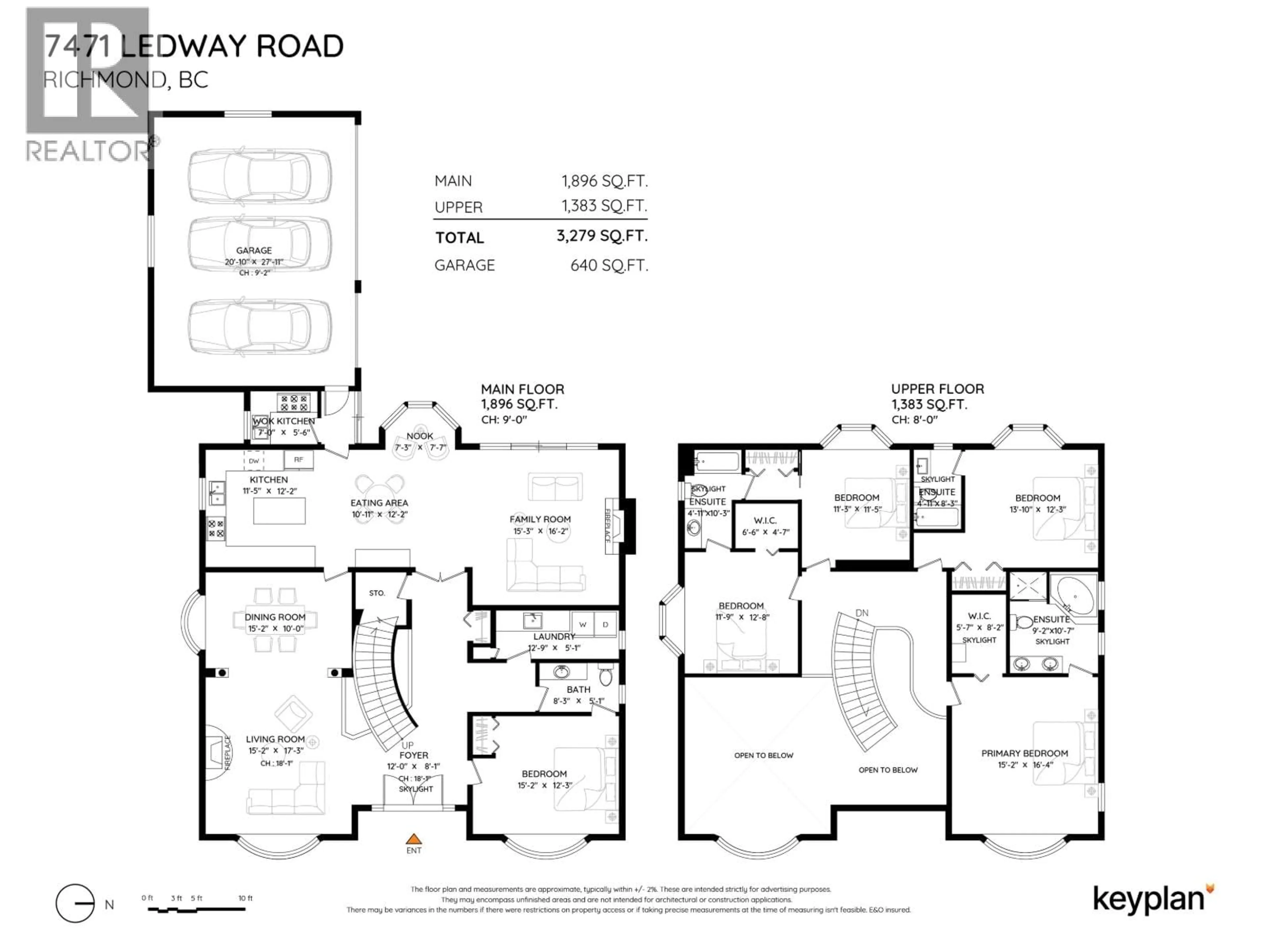 Floor plan for 7471 LEDWAY ROAD, Richmond British Columbia V7C3N5