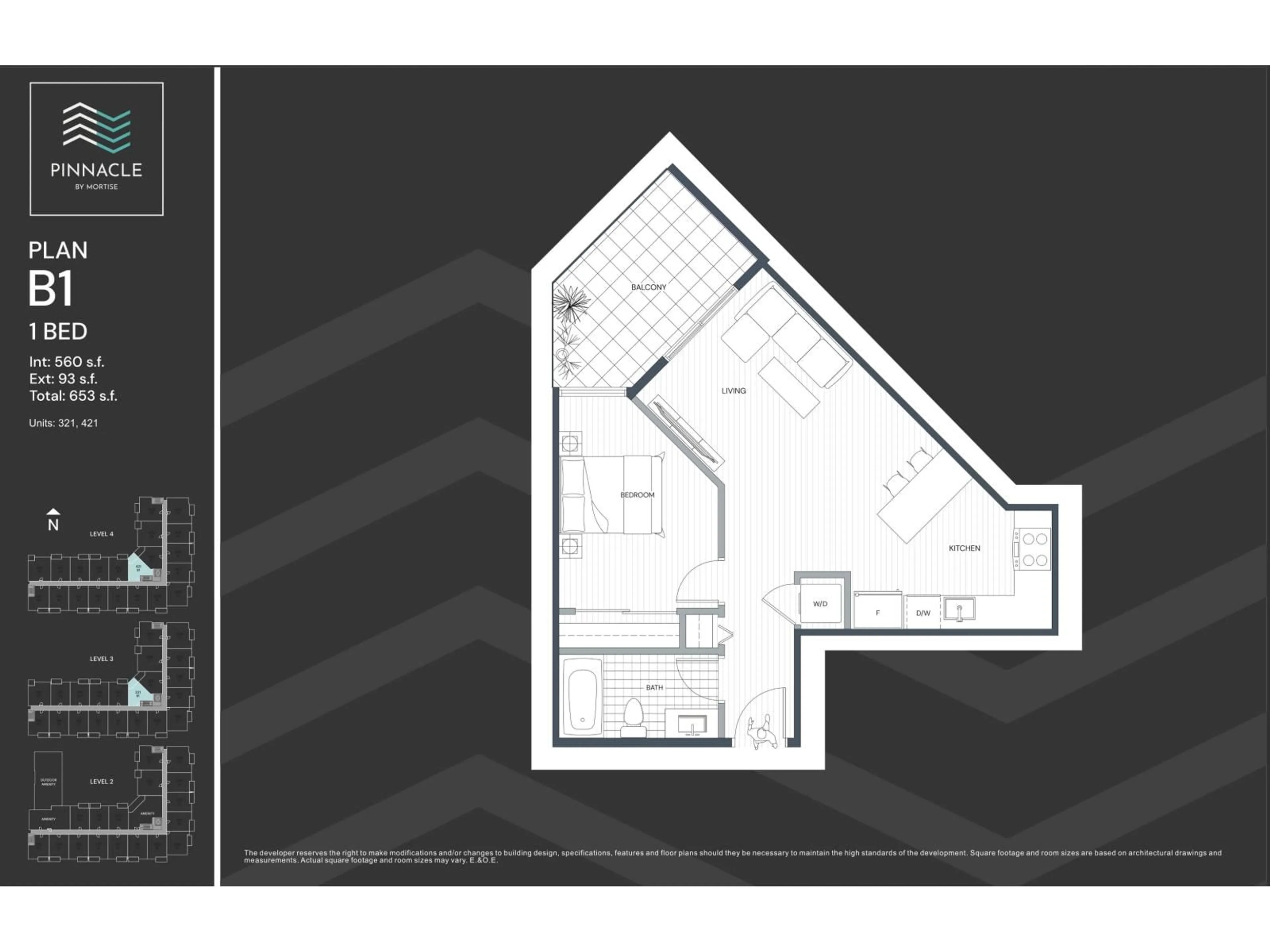 Floor plan for 421 - 1615 160 STREET, Surrey British Columbia V0V0V0