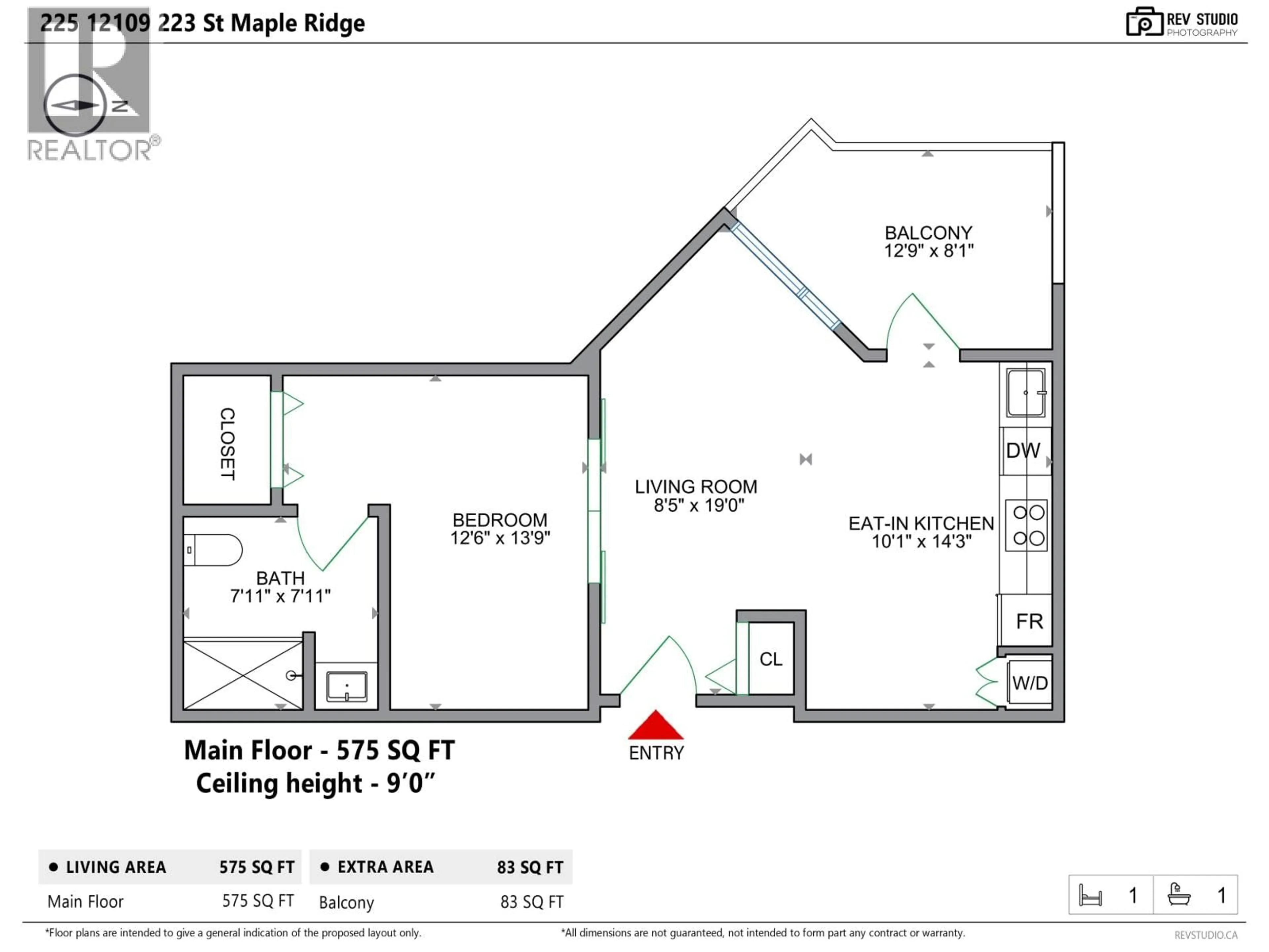 Floor plan for 225 - 12109 223 STREET, Maple Ridge British Columbia V2X5Y6