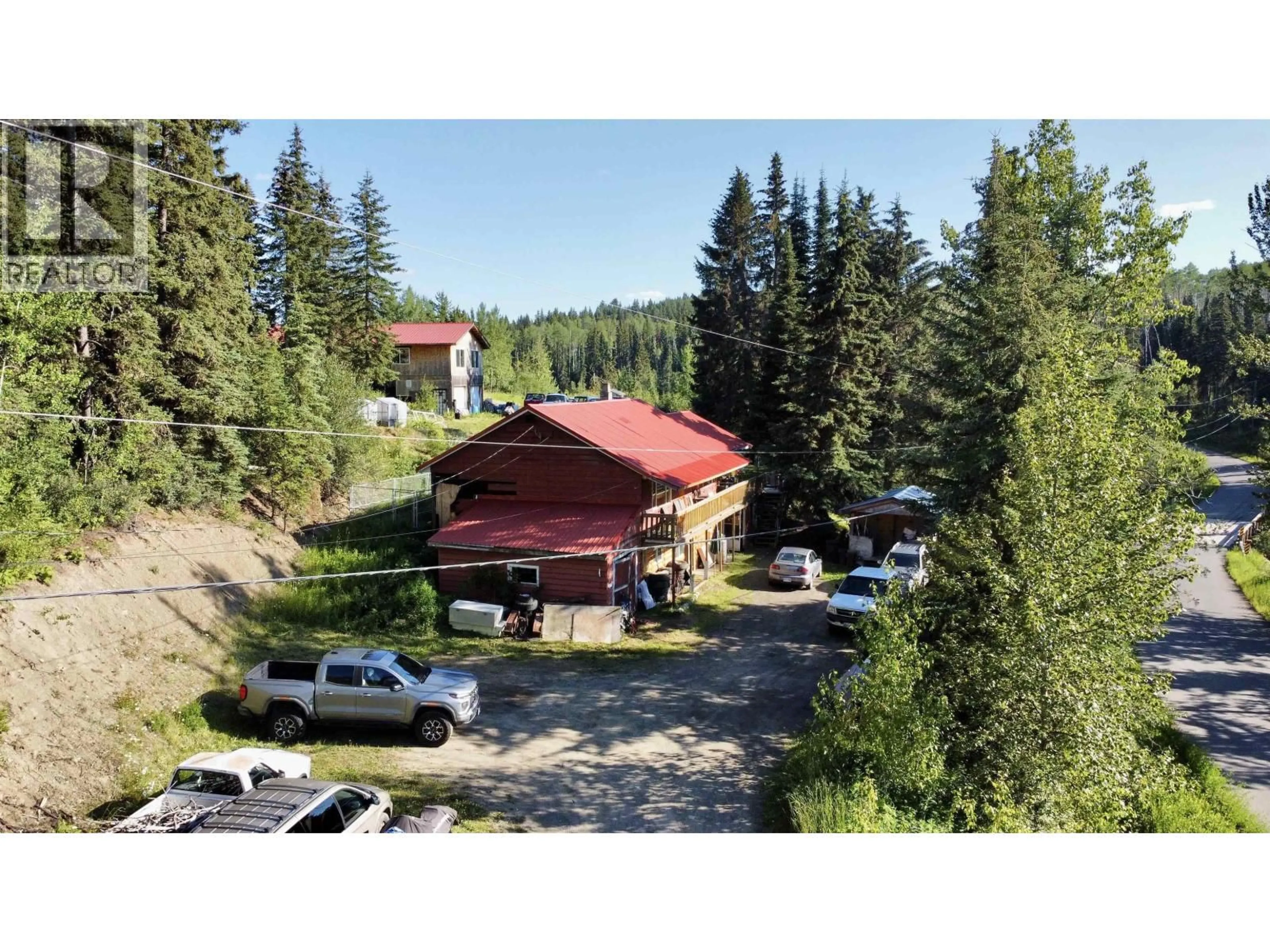 A pic from outside/outdoor area/front of a property/back of a property/a pic from drone, mountain view for 8245 BRIDGE LAKE NORTH ROAD, Bridge Lake British Columbia V0K1X2
