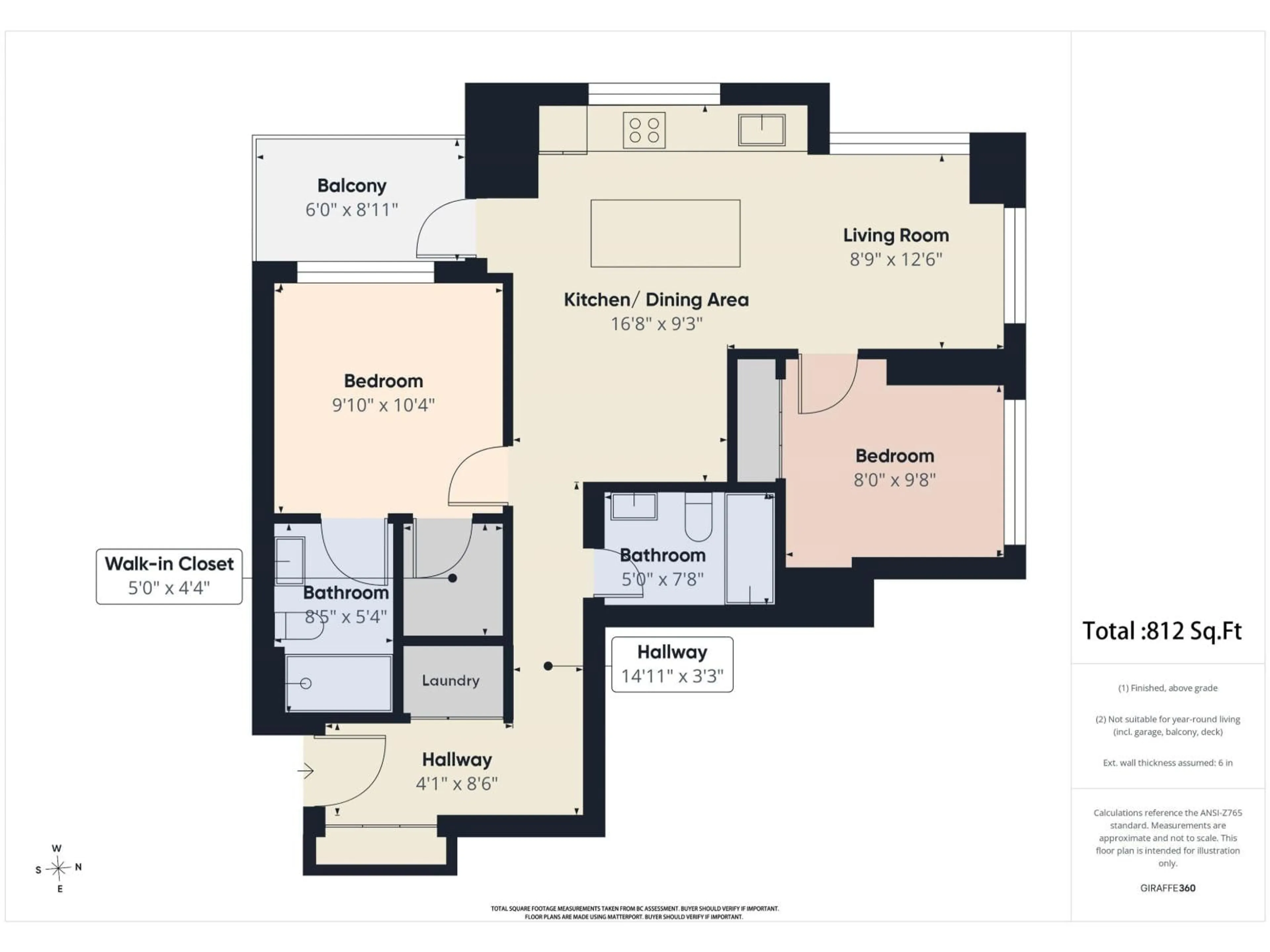 Floor plan for 1004 - 13745 GEORGE JUNCTION, Surrey British Columbia V3T0V8