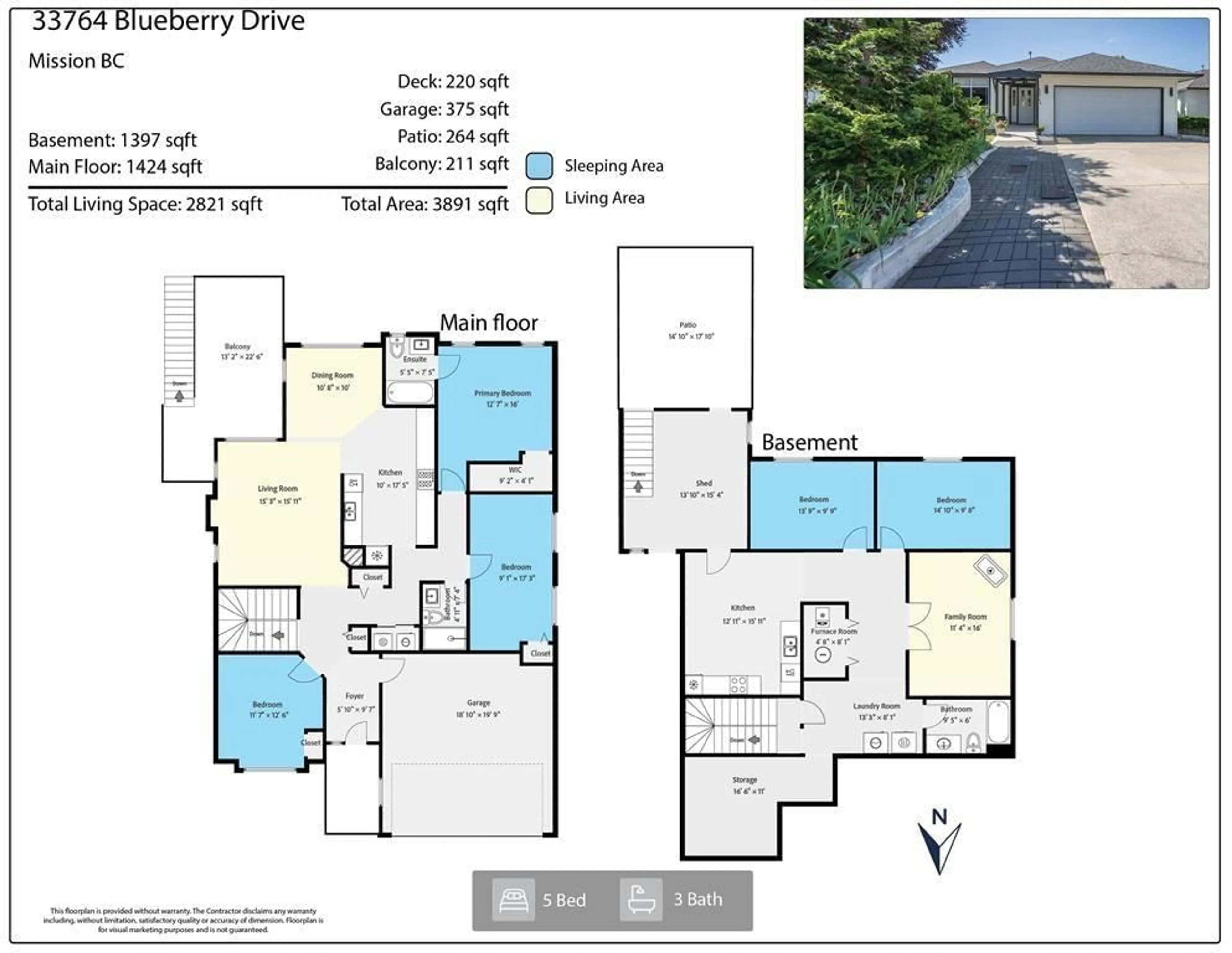 Floor plan for 33764 BLUEBERRY DRIVE, Mission British Columbia V2V7A1
