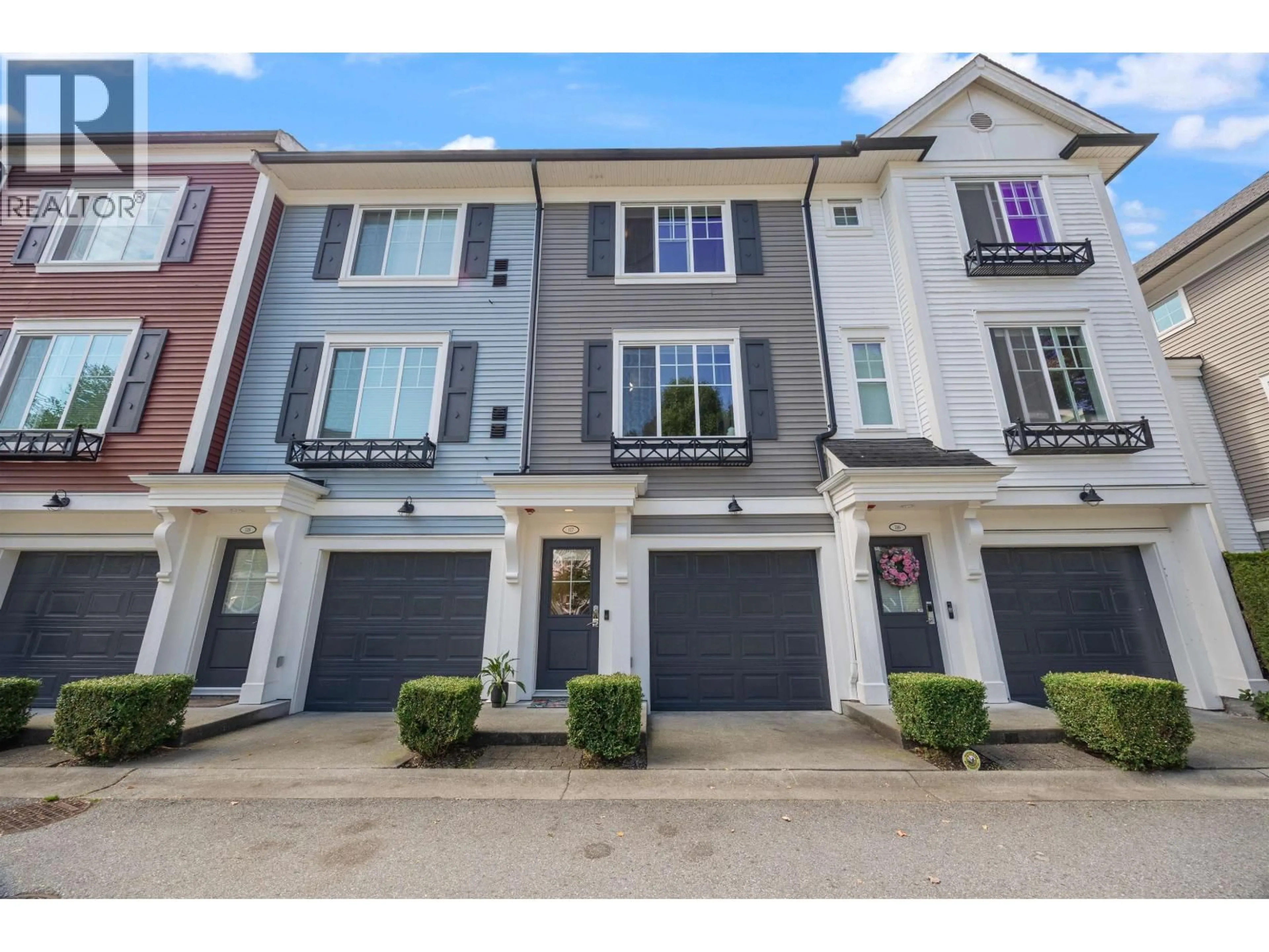 A pic from outside/outdoor area/front of a property/back of a property/a pic from drone, street for 117 - 3010 RIVERBEND DRIVE, Coquitlam British Columbia V3C0B8
