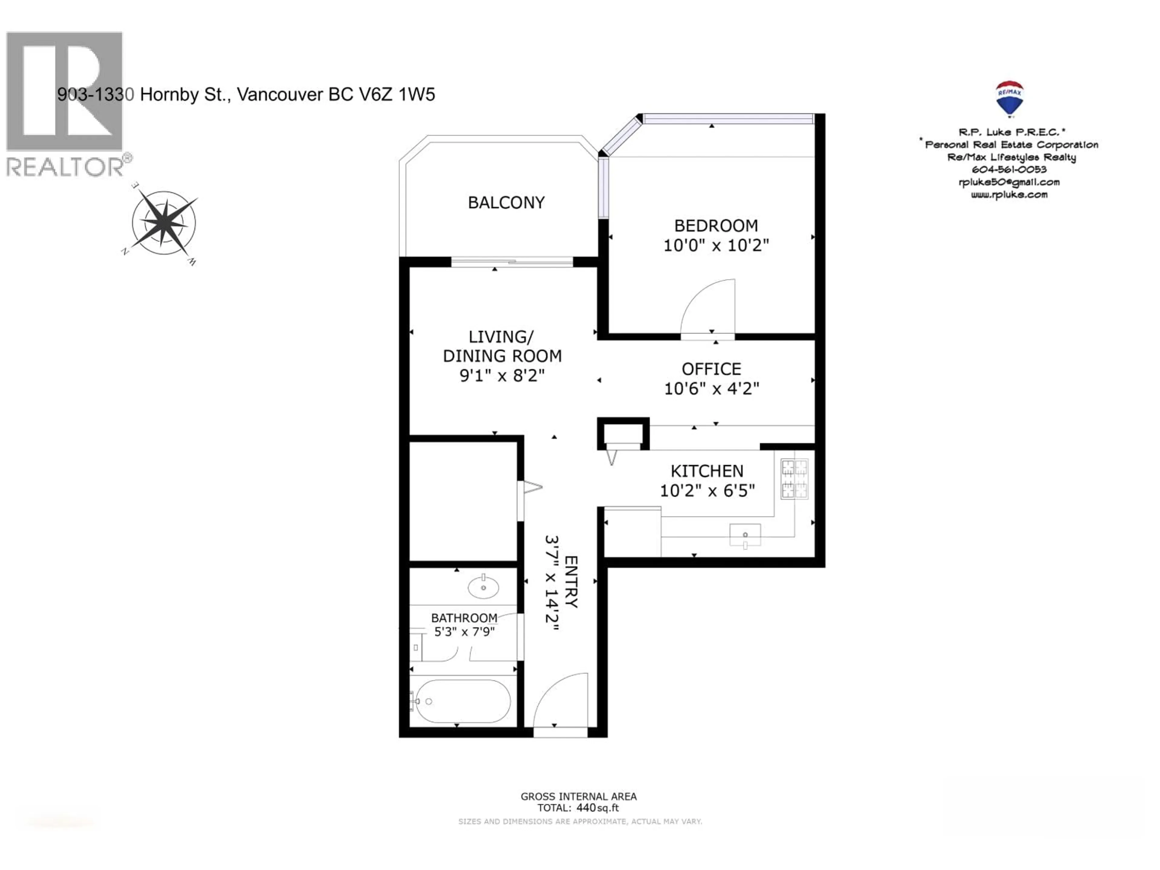 Floor plan for 903 - 1330 HORNBY STREET, Vancouver British Columbia V6Z1W5