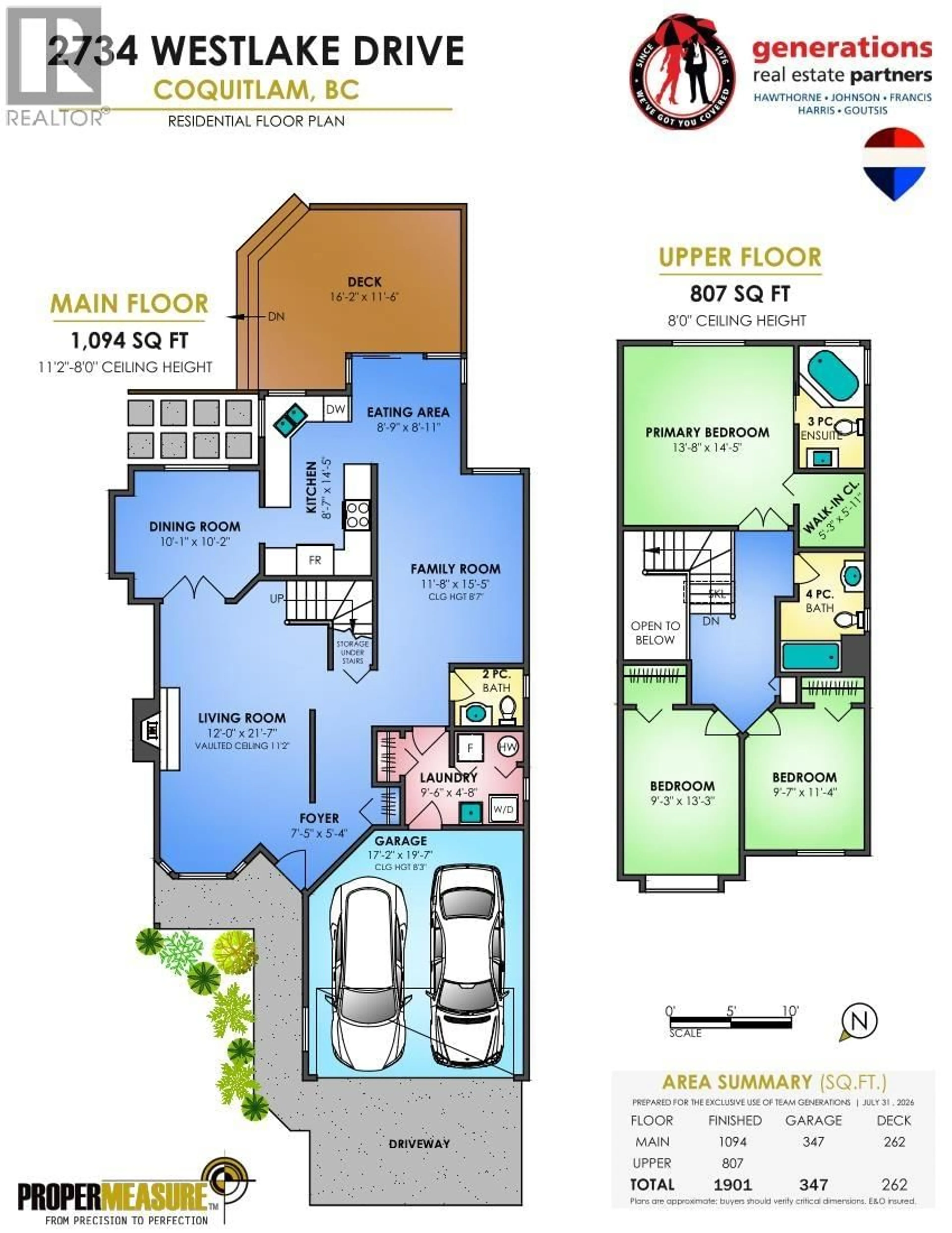Floor plan for 2734 WESTLAKE DRIVE, Coquitlam British Columbia V3C5J7
