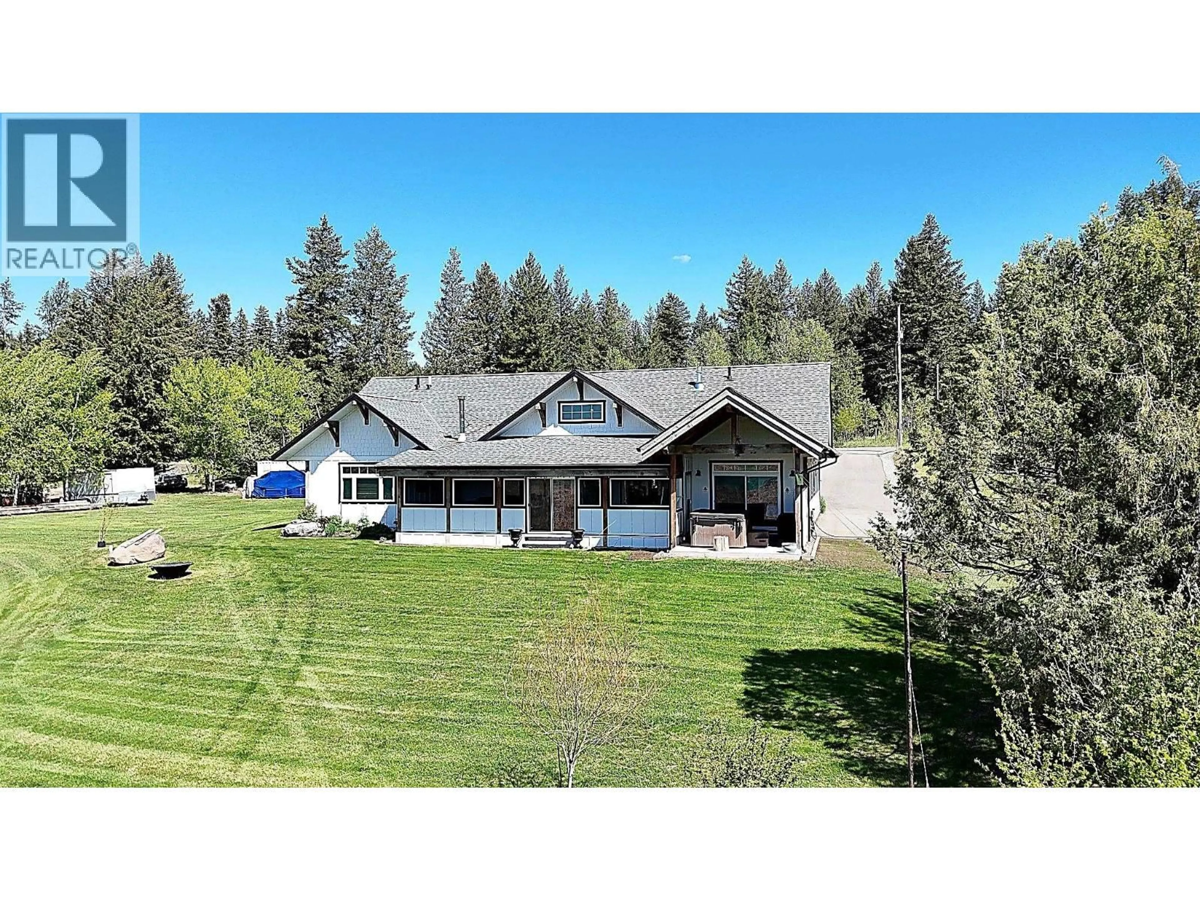 A pic from outside/outdoor area/front of a property/back of a property/a pic from drone, mountain view for 3660 FORBES ROAD, Lac La Hache British Columbia V0K1T1