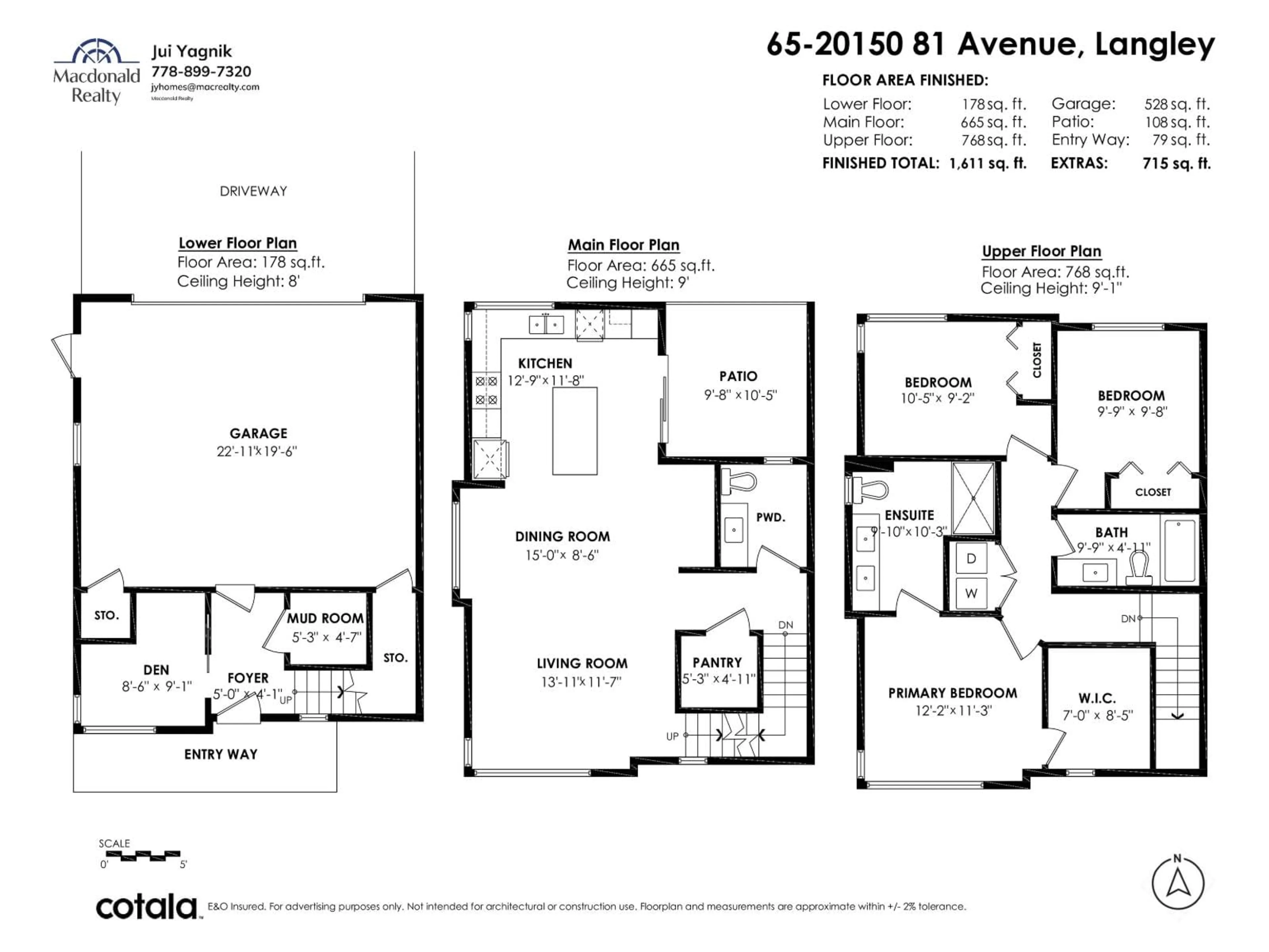 Floor plan for 65 - 20150 81 AVENUE, Langley British Columbia V2Y3L8
