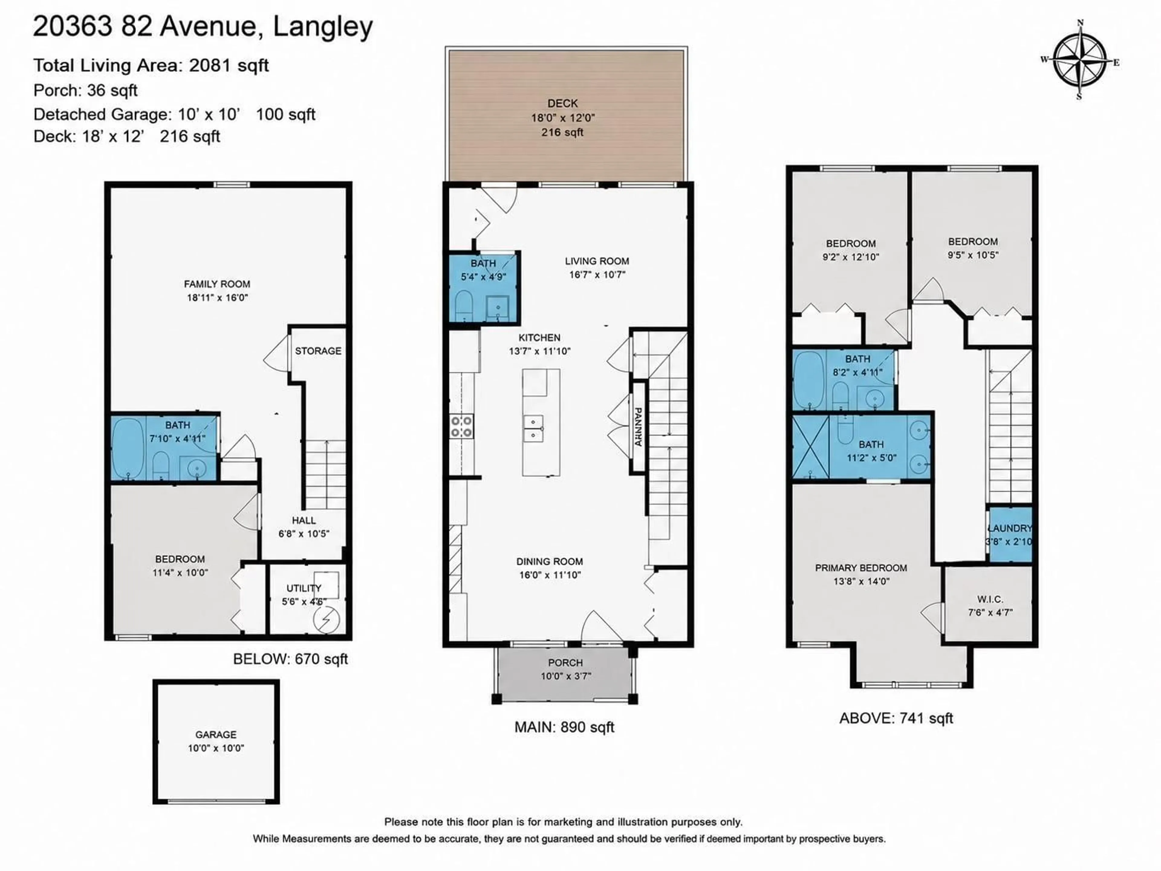 Floor plan for 20363 82 AVENUE, Langley British Columbia V2Y0S3