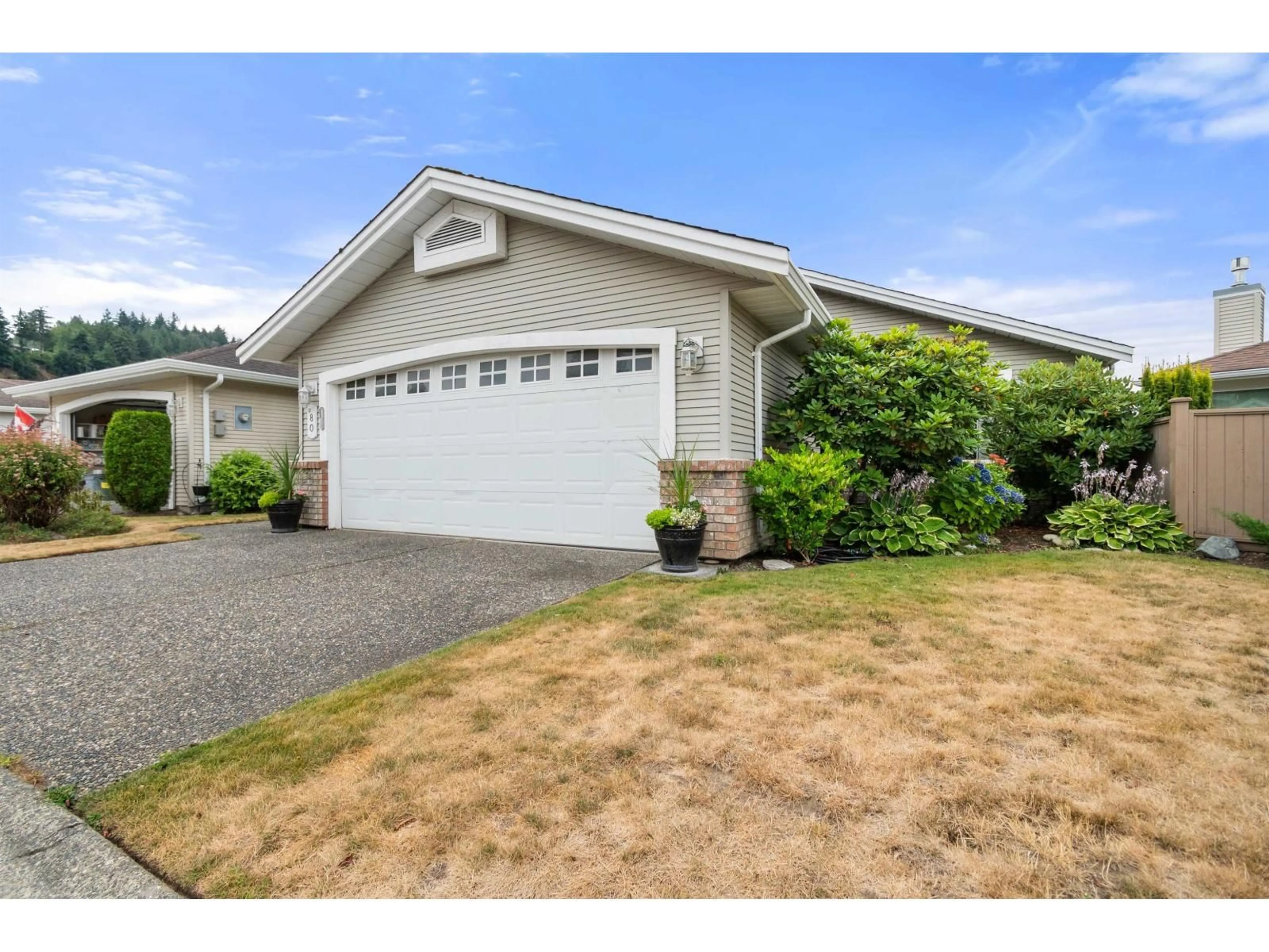 Home with vinyl exterior material, street for 80 - 6001 PROMONTORY ROAD, Chilliwack British Columbia V2R3E3