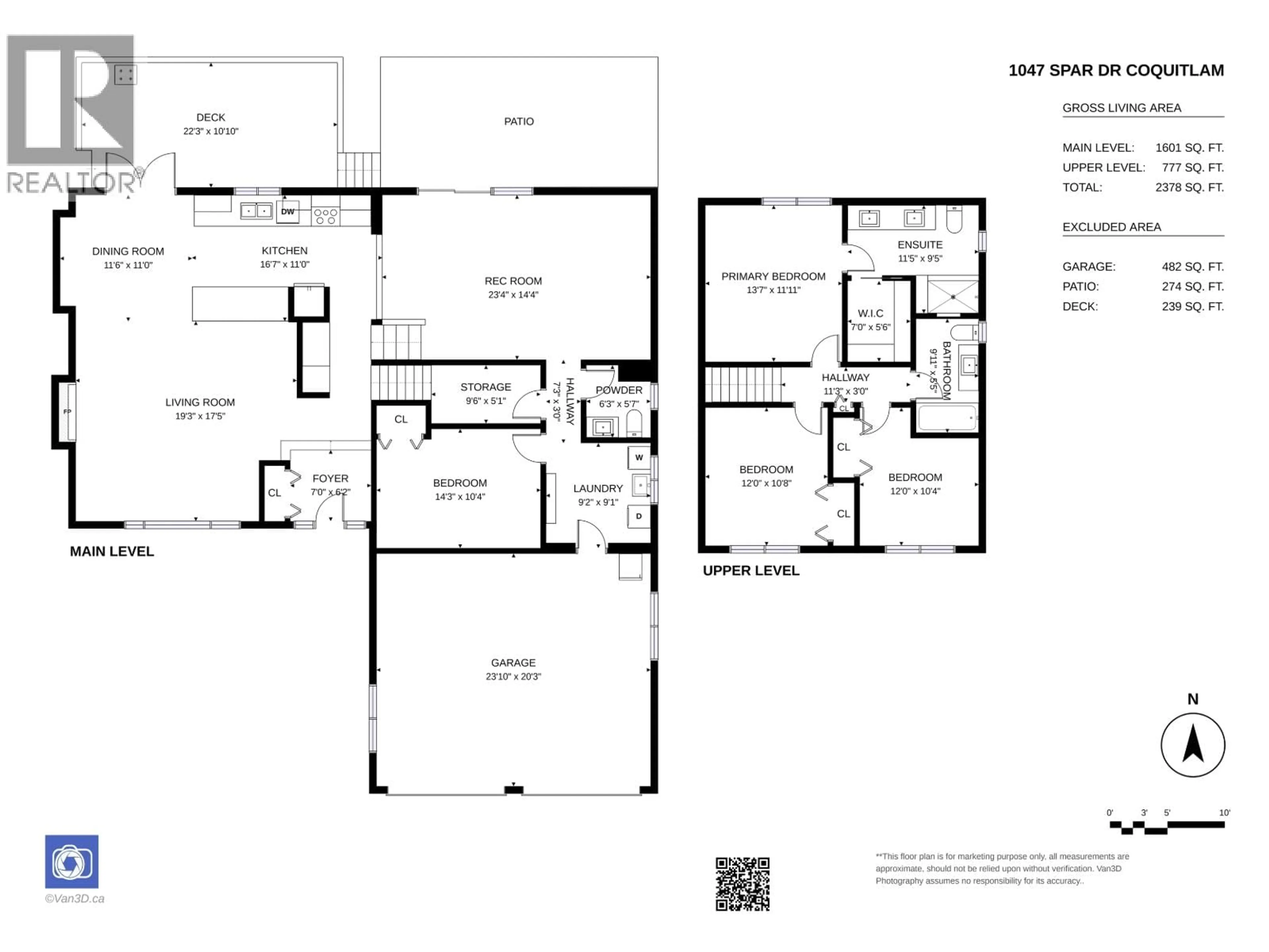 Floor plan for 1047 SPAR DRIVE, Coquitlam British Columbia V3H3G9