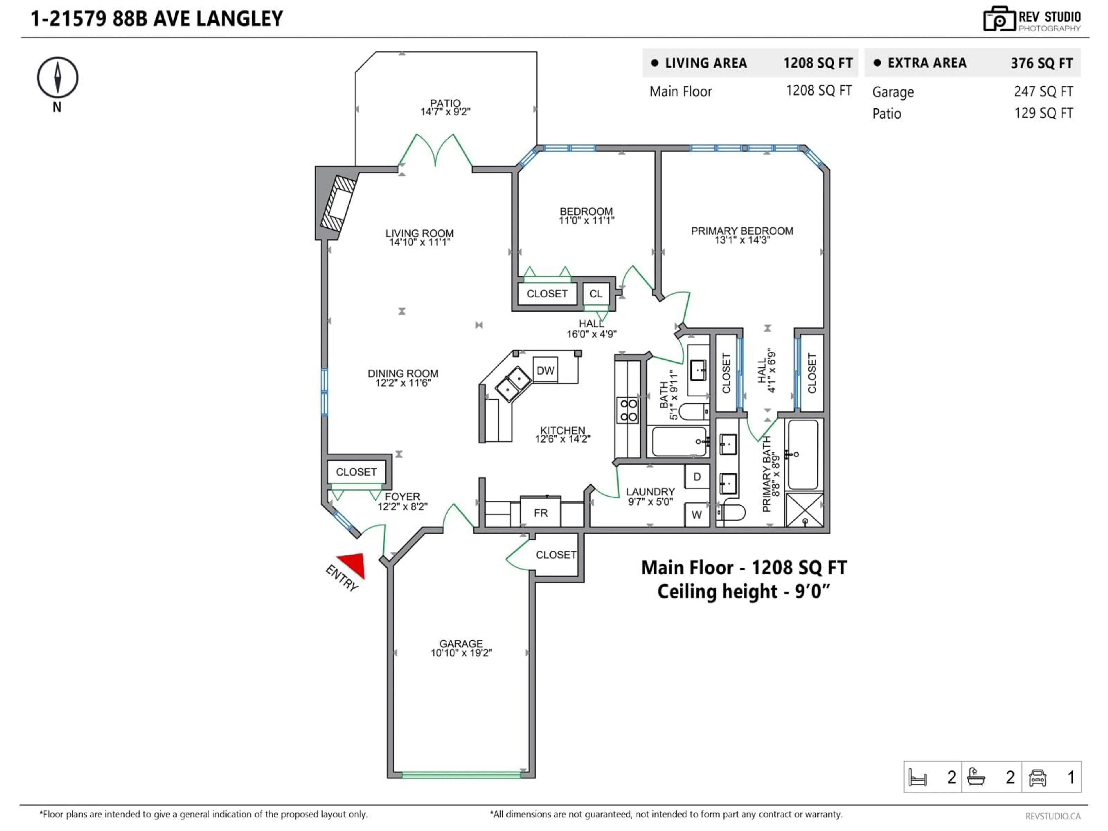 Floor plan for 1 - 21579 88B AVENUE, Langley British Columbia V1M2X4
