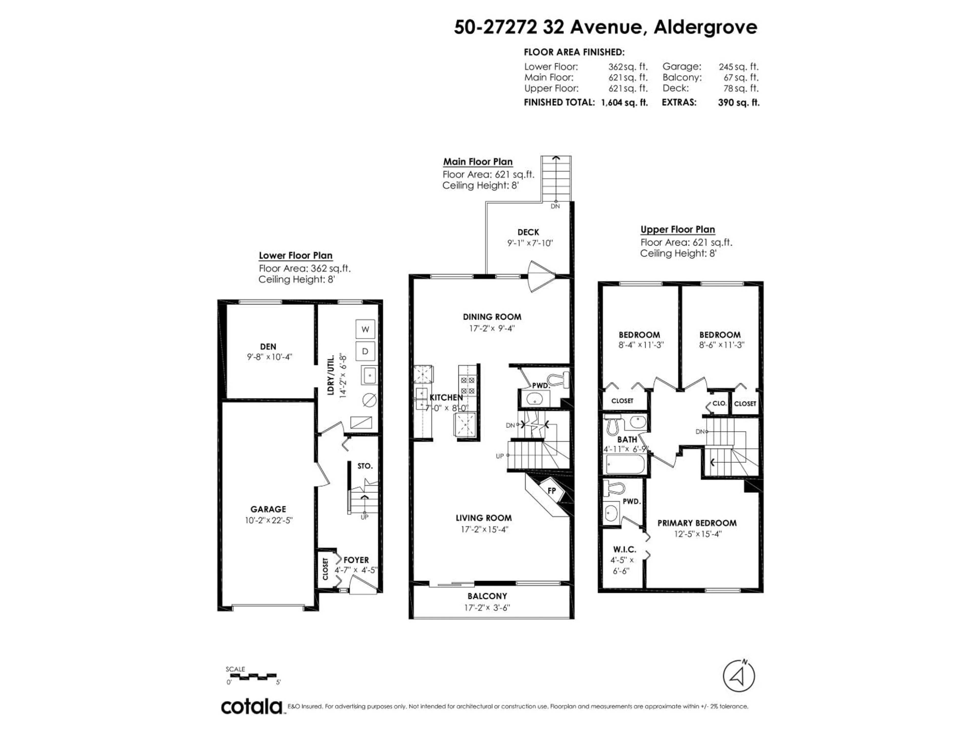 Floor plan for 50 - 27272 32 AVENUE, Langley British Columbia V4W3T8