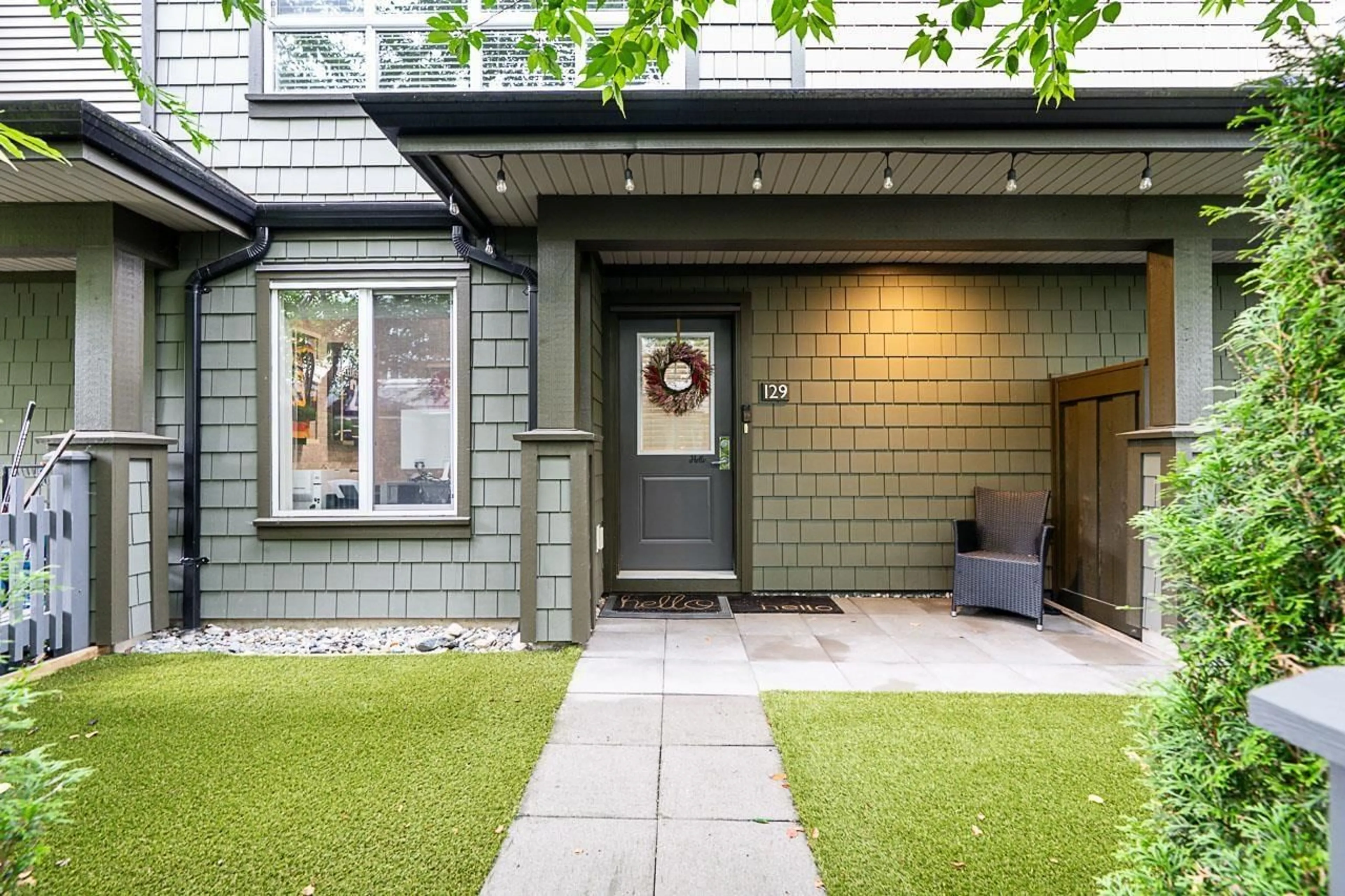 Home with vinyl exterior material, street for 129 - 8138 204 STREET, Langley British Columbia V2Y0T4
