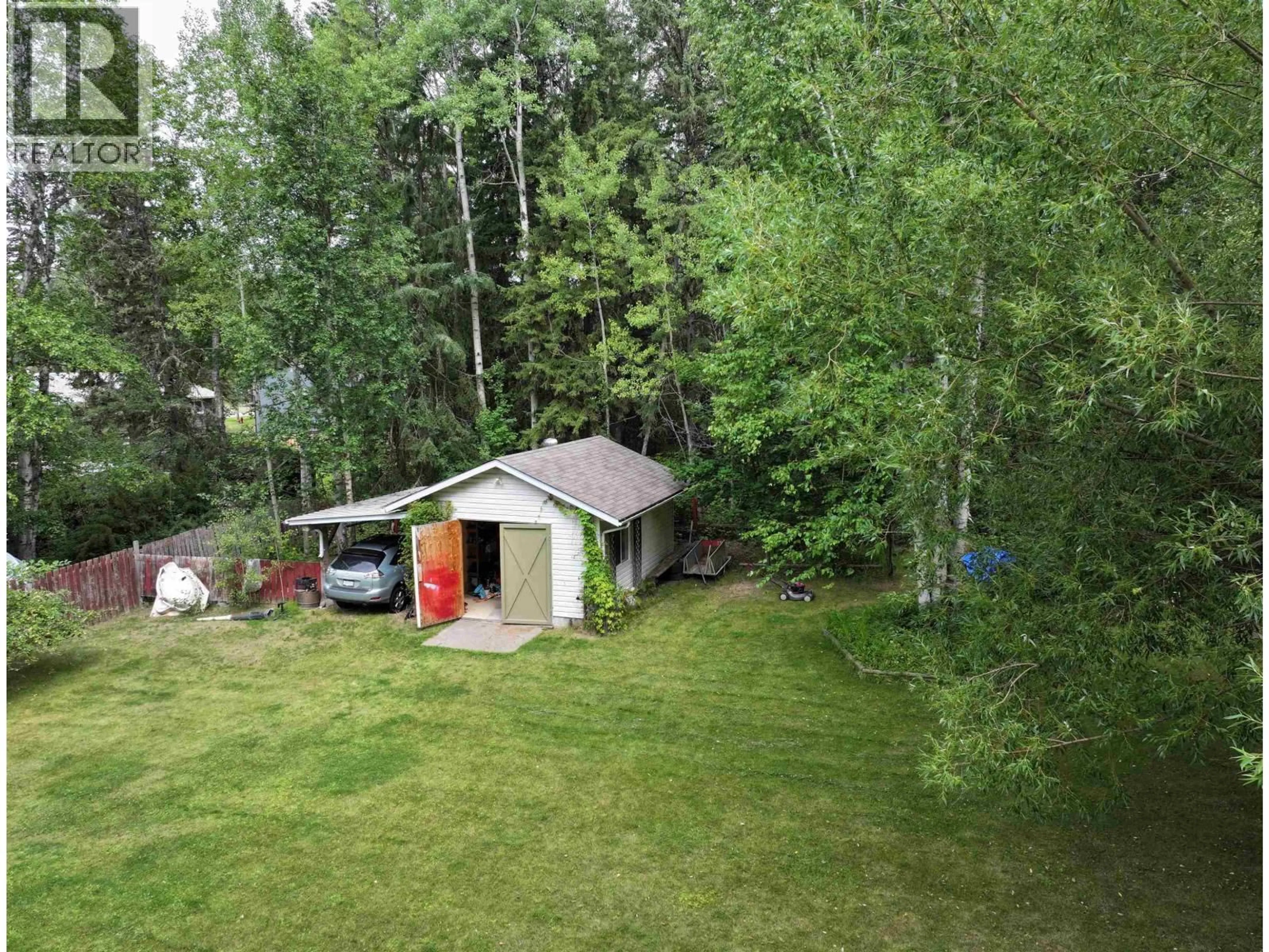 A pic from outside/outdoor area/front of a property/back of a property/a pic from drone, forest/trees view for 2850 GAVLIN ROAD, Quesnel British Columbia V2J4Z9
