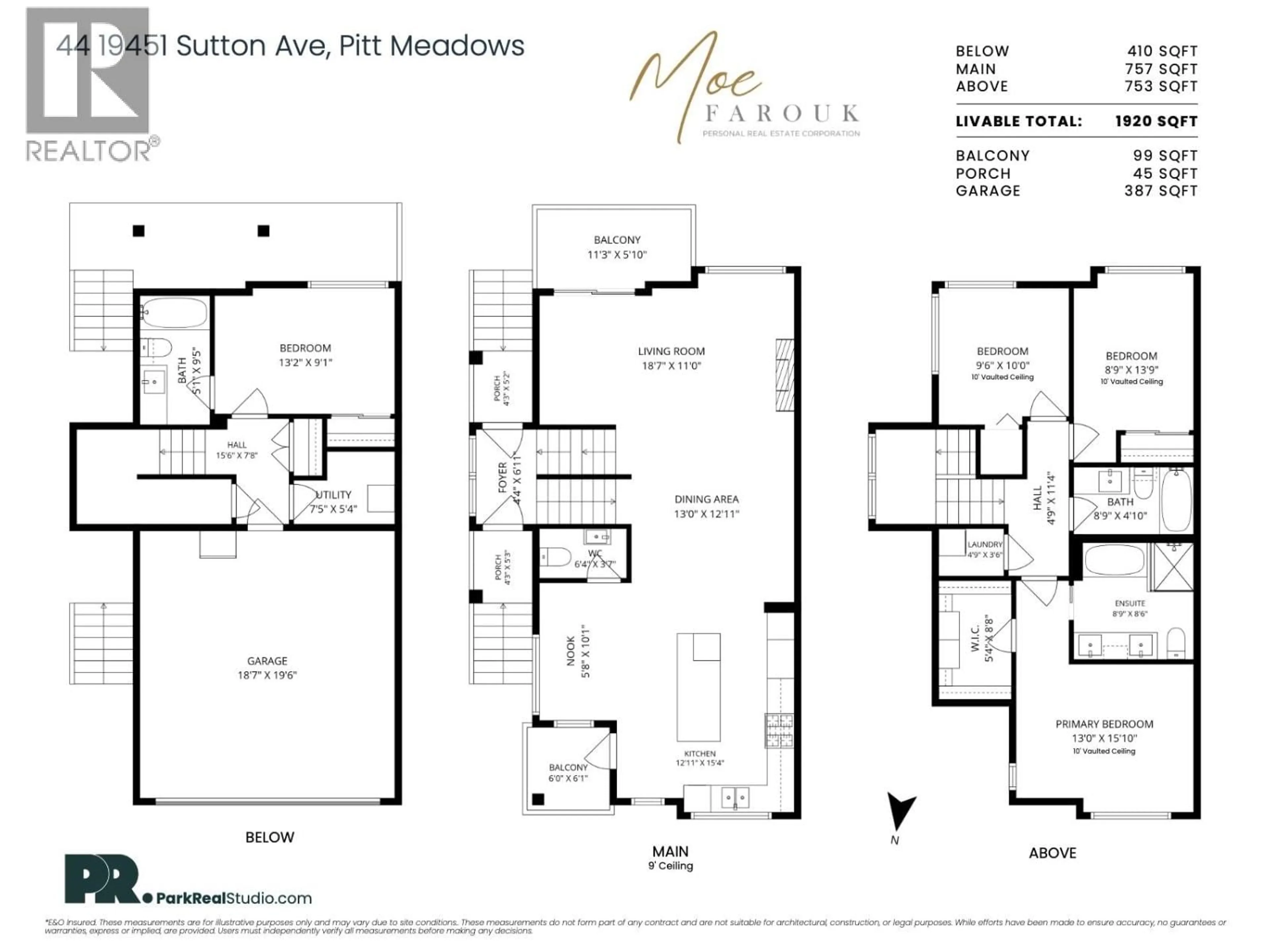 Floor plan for 144 - 19451 SUTTON AVENUE, Pitt Meadows British Columbia V3Y0G6