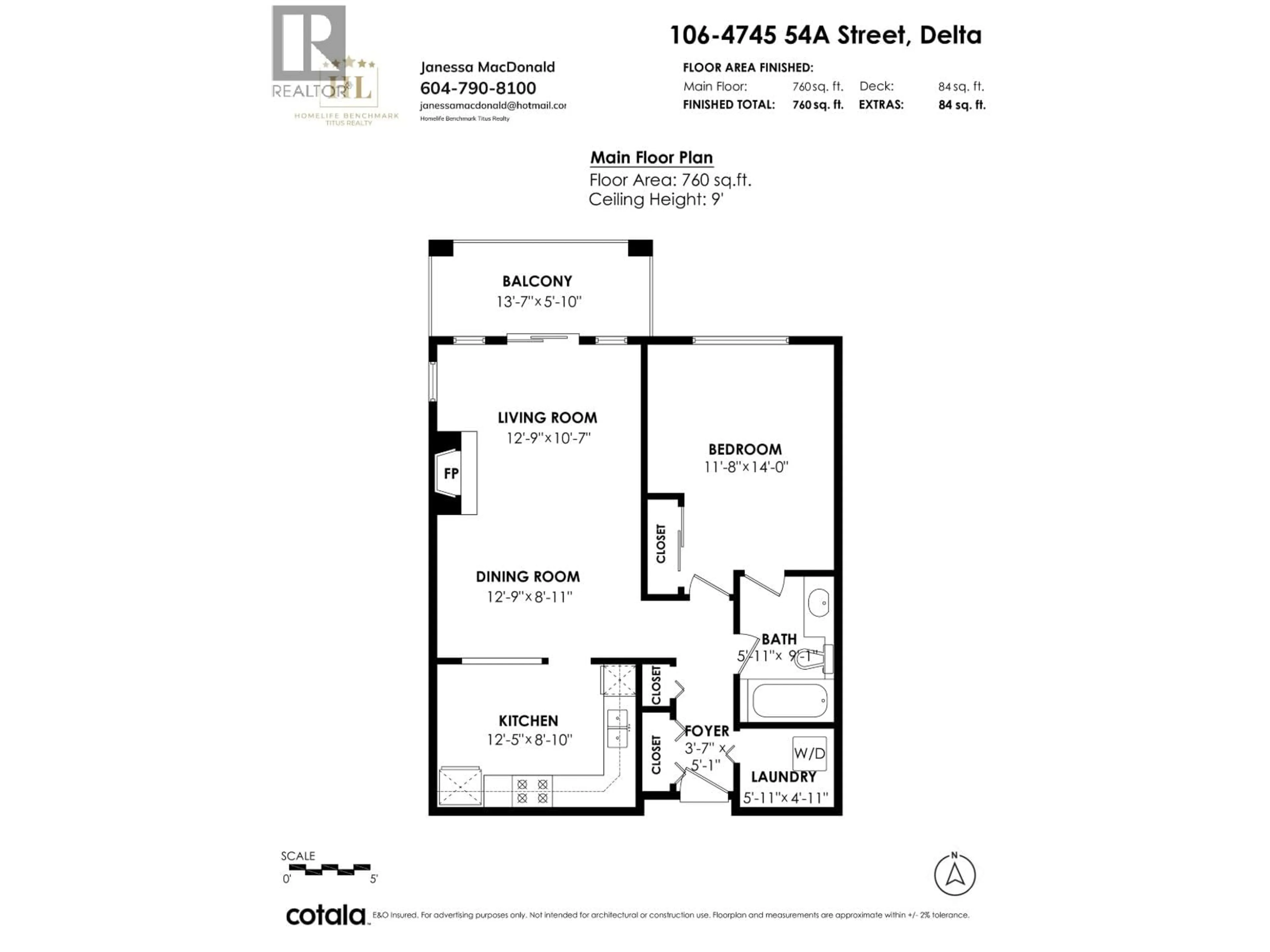 Floor plan for 106 - 4745 54A STREET, Delta British Columbia V4K2Z9