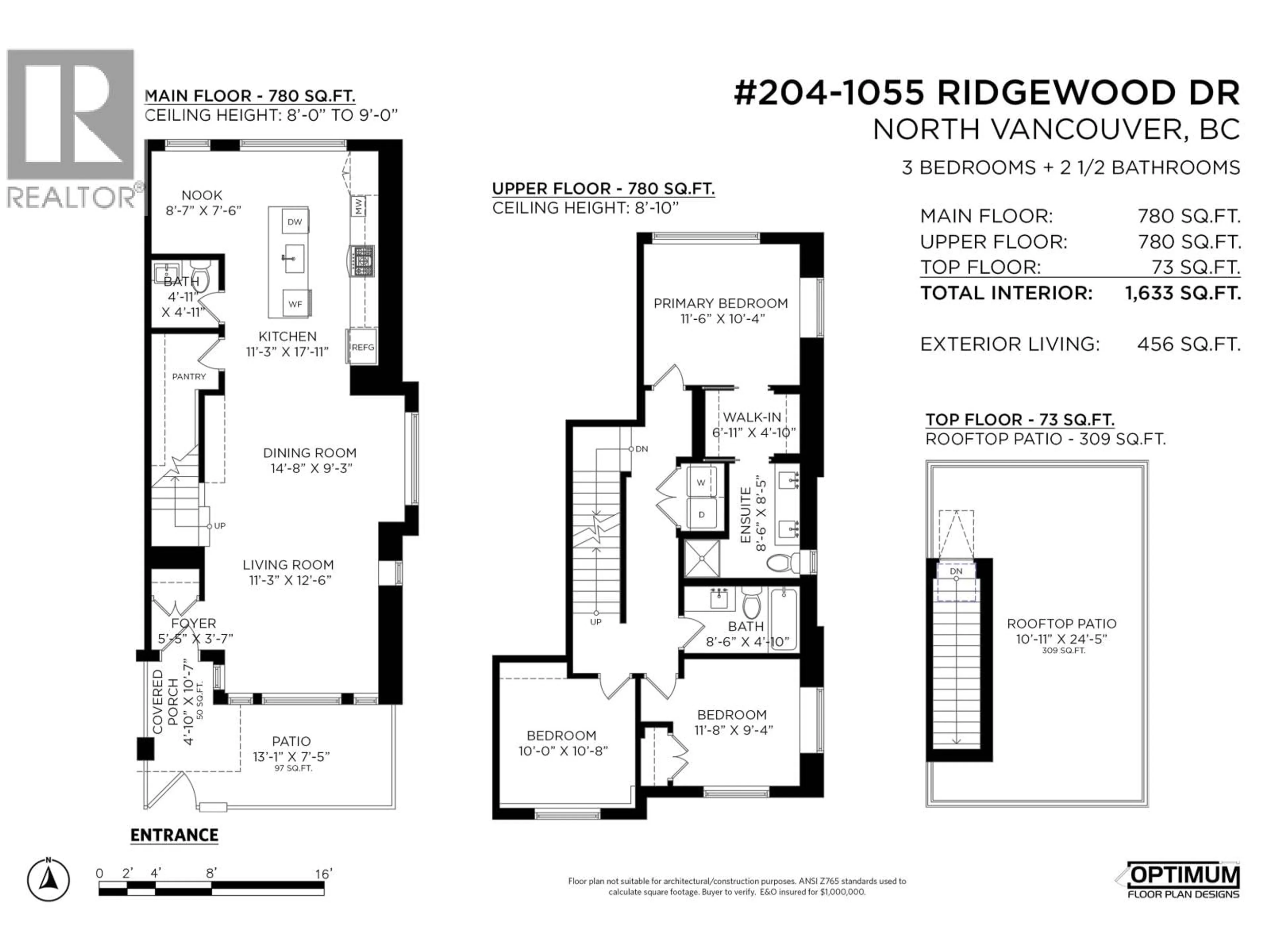 Floor plan for 204 - 1055 RIDGEWOOD DRIVE, North Vancouver British Columbia V7R0A5