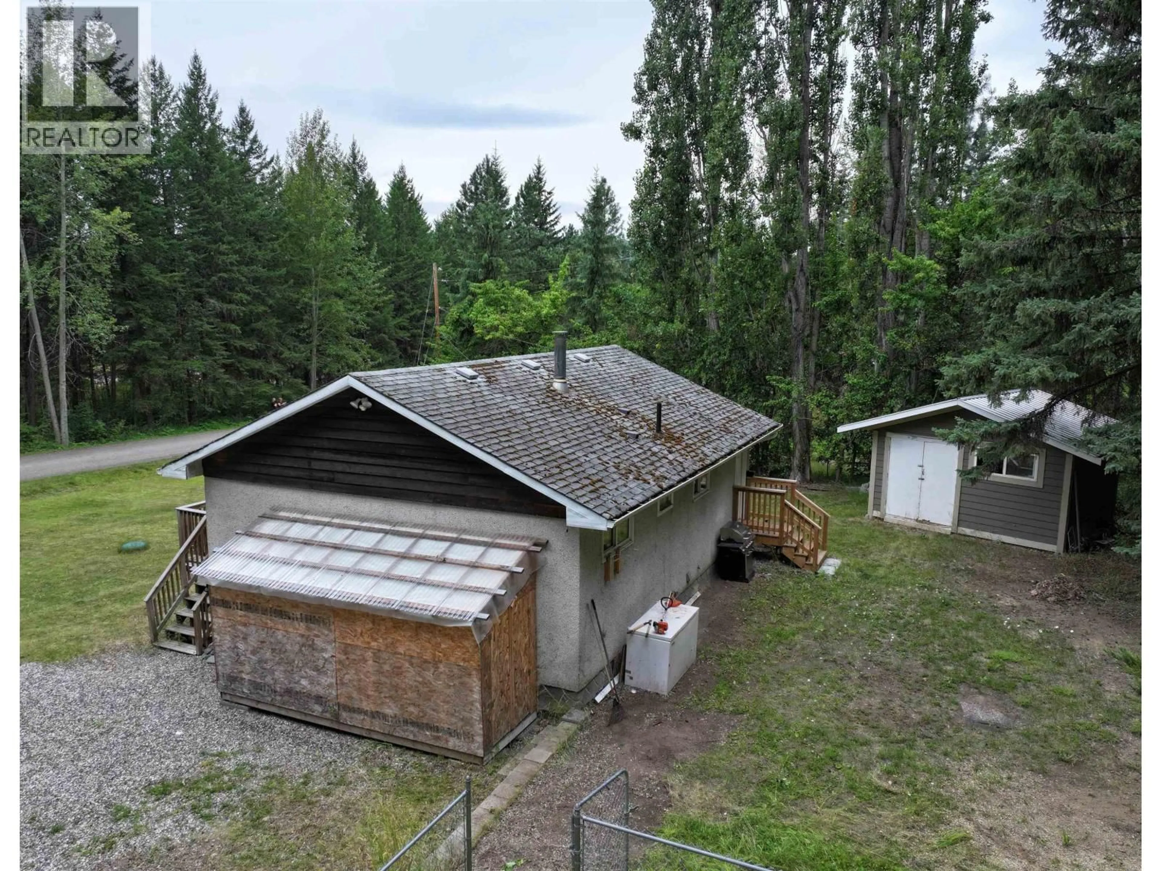 A pic from outside/outdoor area/front of a property/back of a property/a pic from drone, unknown for 442 AMSBAUGH ROAD, Quesnel British Columbia V2J5N7