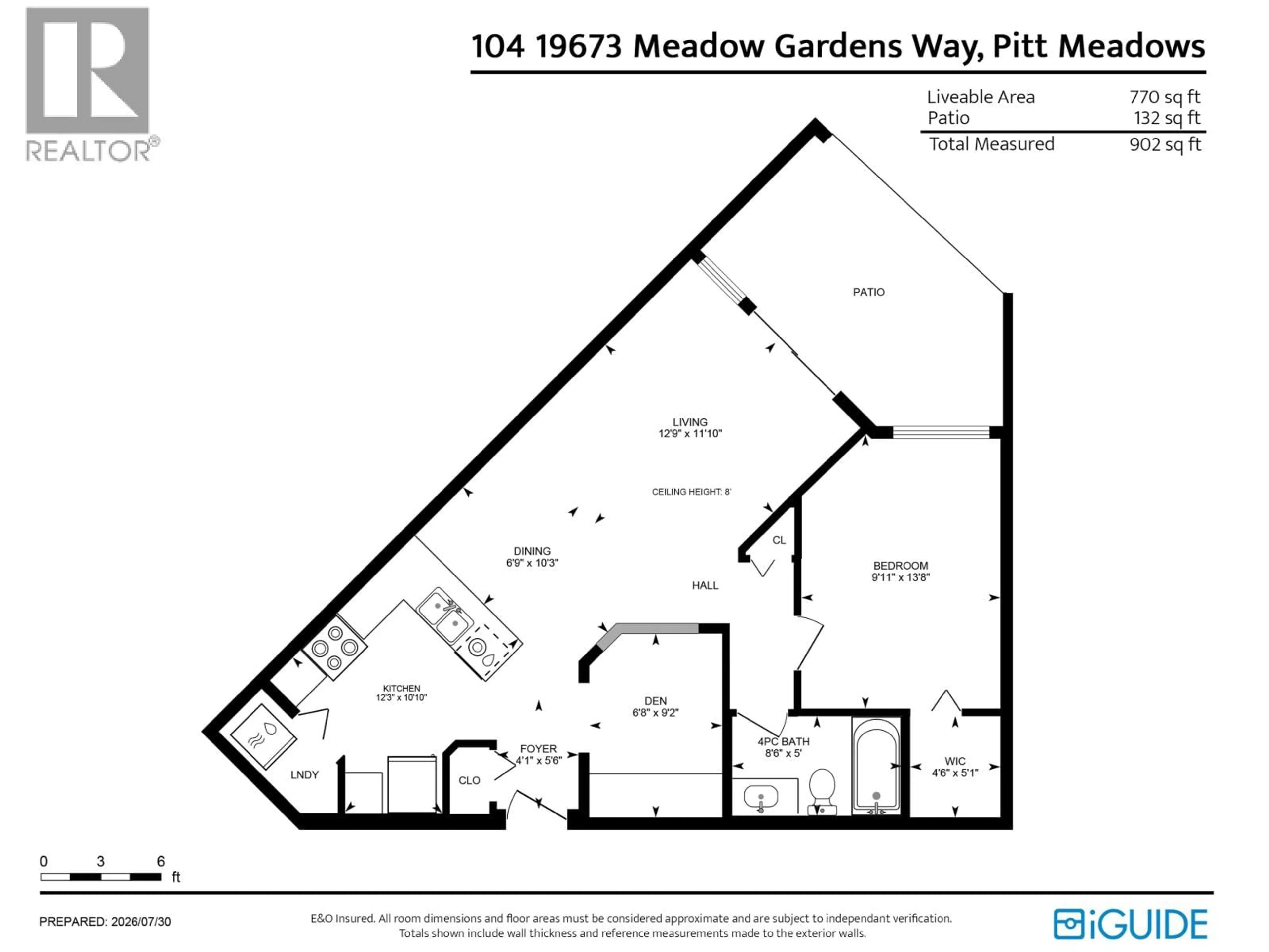 Floor plan for 104 - 19673 MEADOW GARDENS WAY, Pitt Meadows British Columbia V3Y0A1