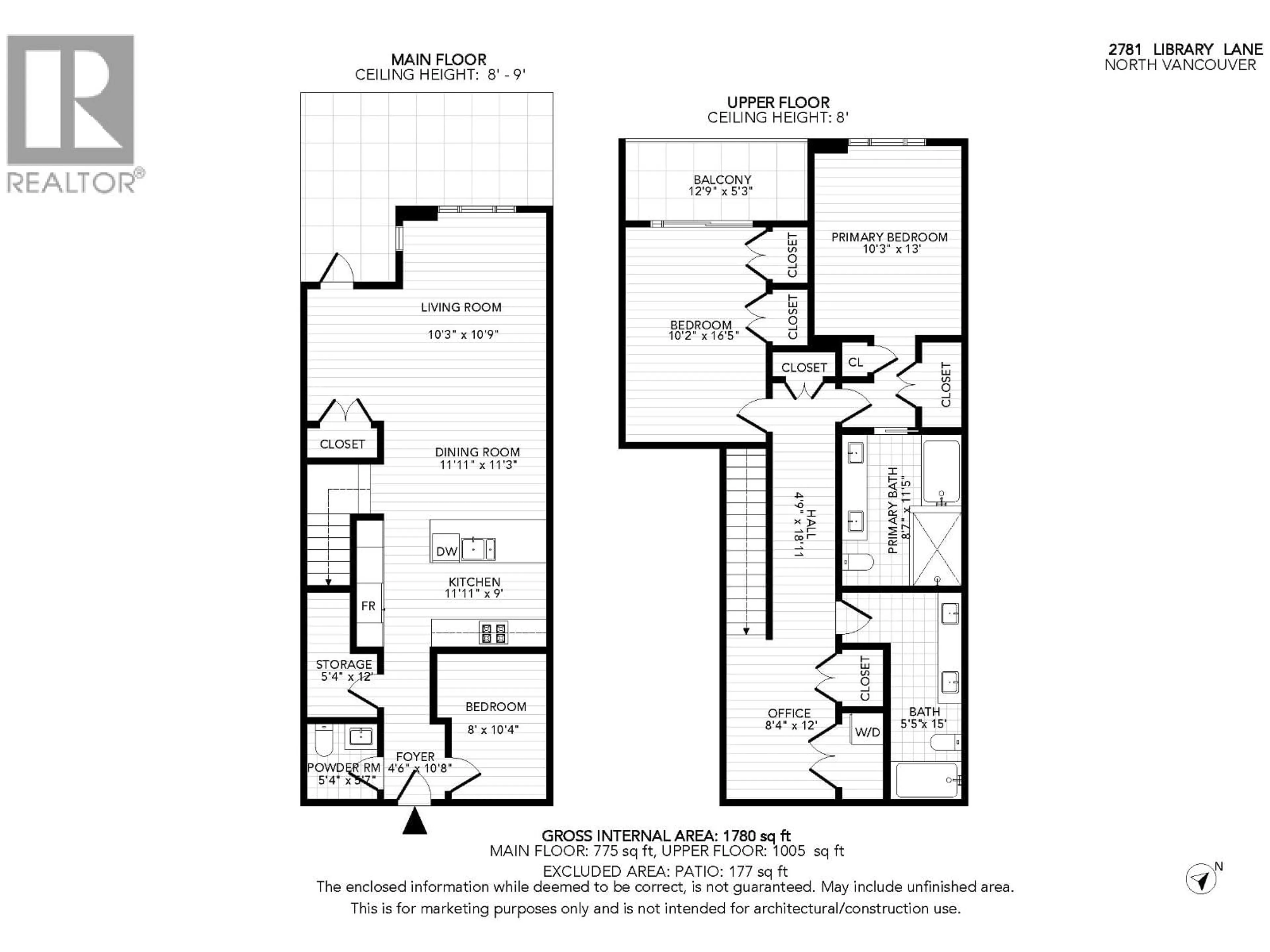 Floor plan for 2781 LIBRARY LANE, North Vancouver British Columbia V7J0C6