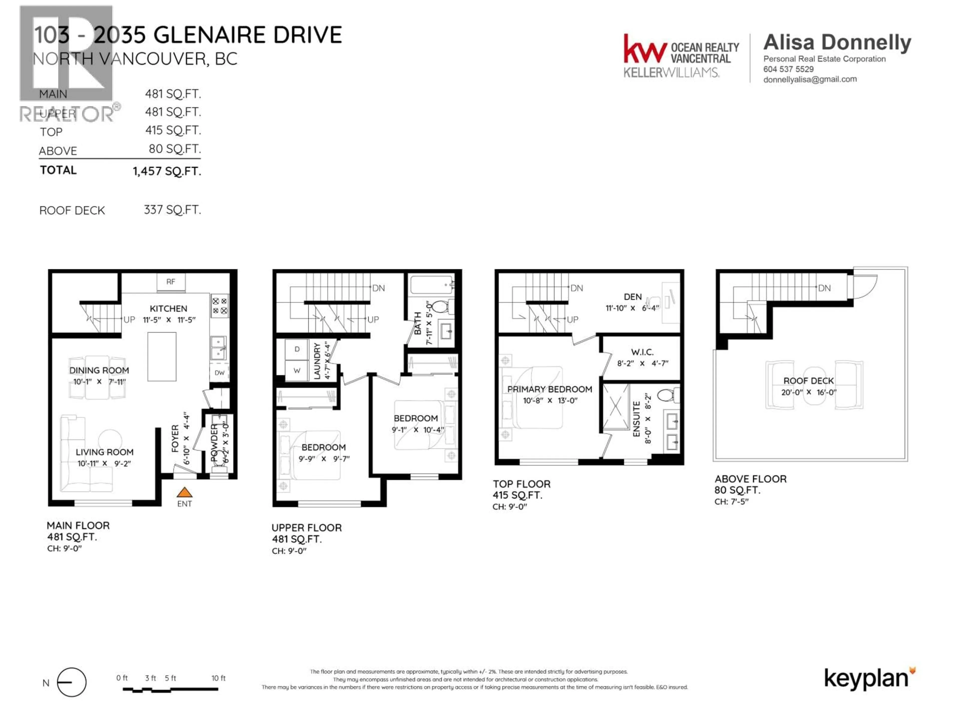Floor plan for 103 - 2035 GLENAIRE DRIVE, North Vancouver British Columbia V7P1Y2