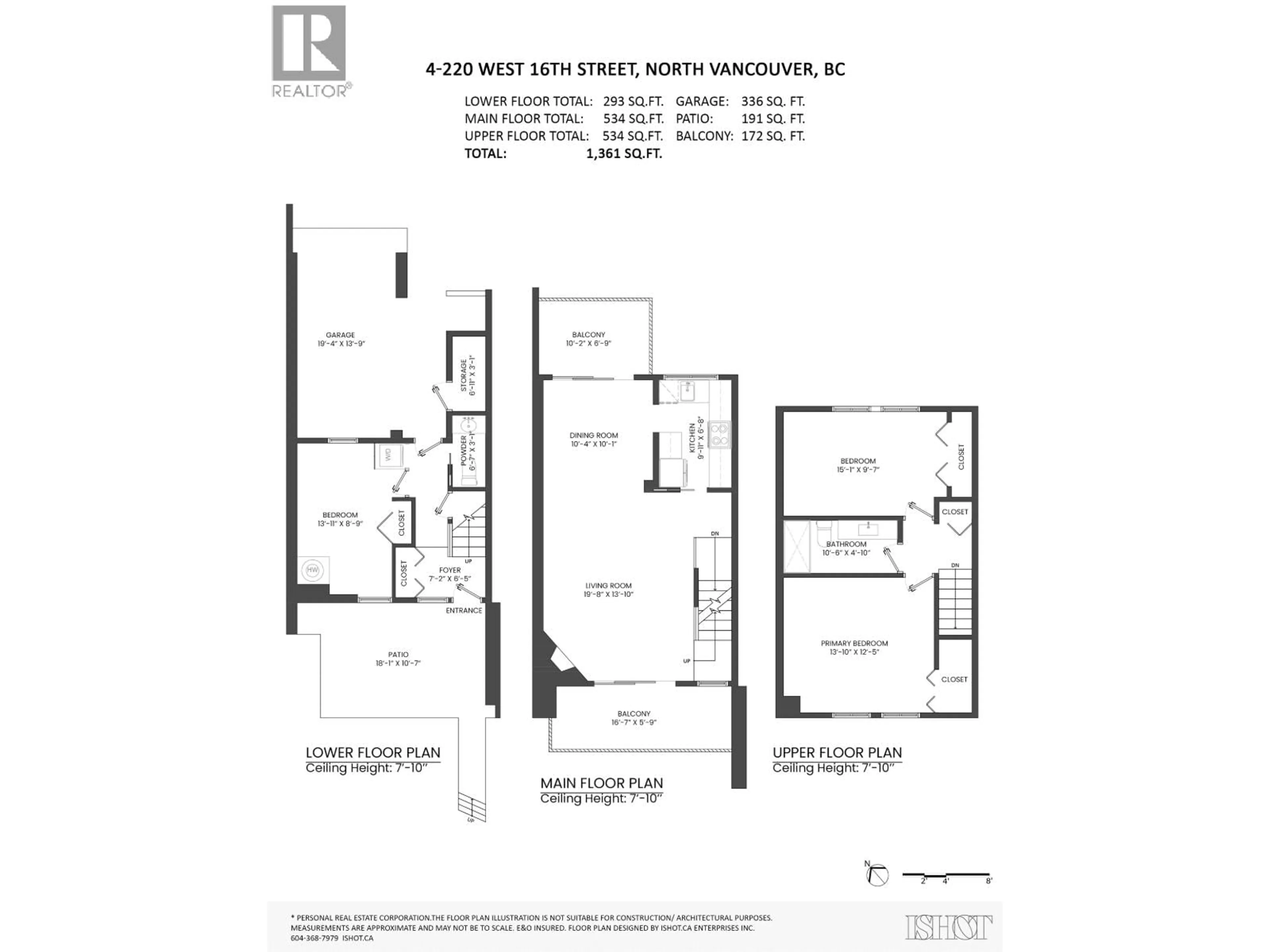 Floor plan for 4 - 220 16TH STREET, North Vancouver British Columbia V7M1T6
